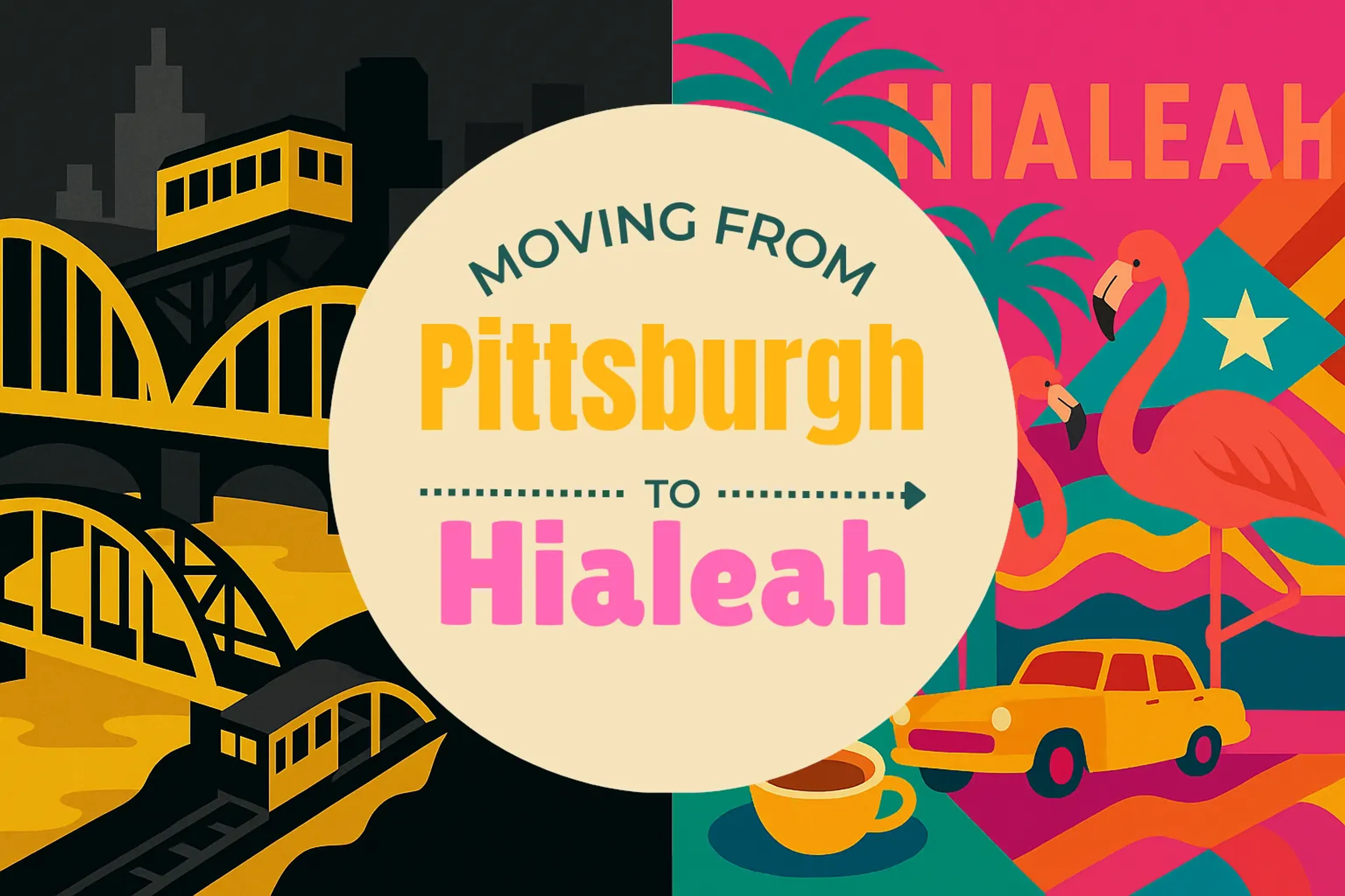 Side-by-side comparison of Pittsburgh to Hialeah moving companies