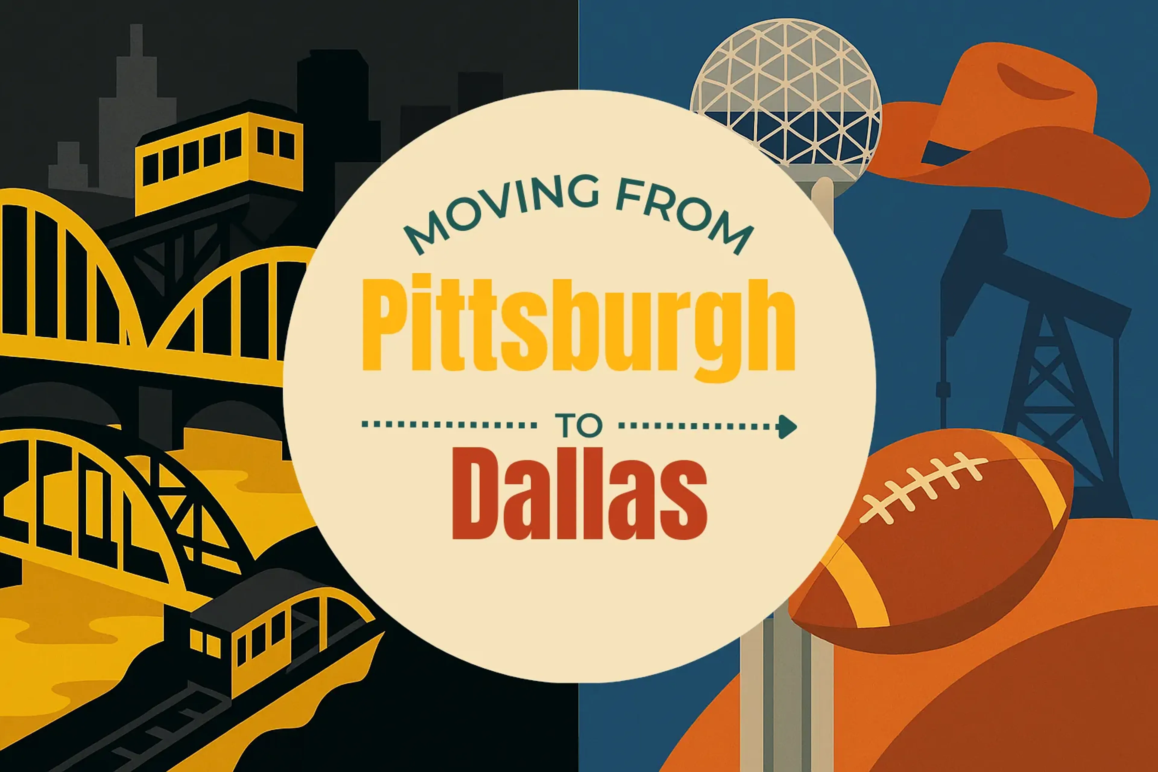 Side-by-side comparison of Pittsburgh to Dallas moving companies
