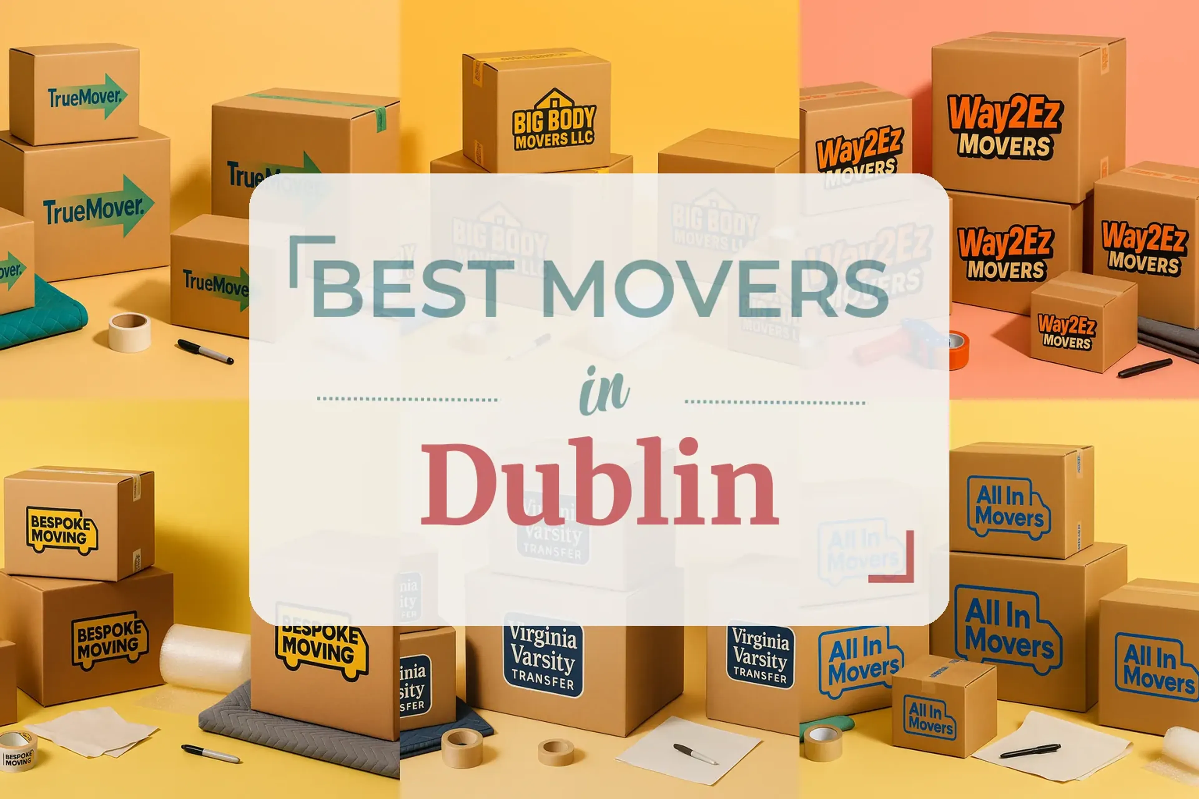 Side-by-side comparison of Dublin moving companies
