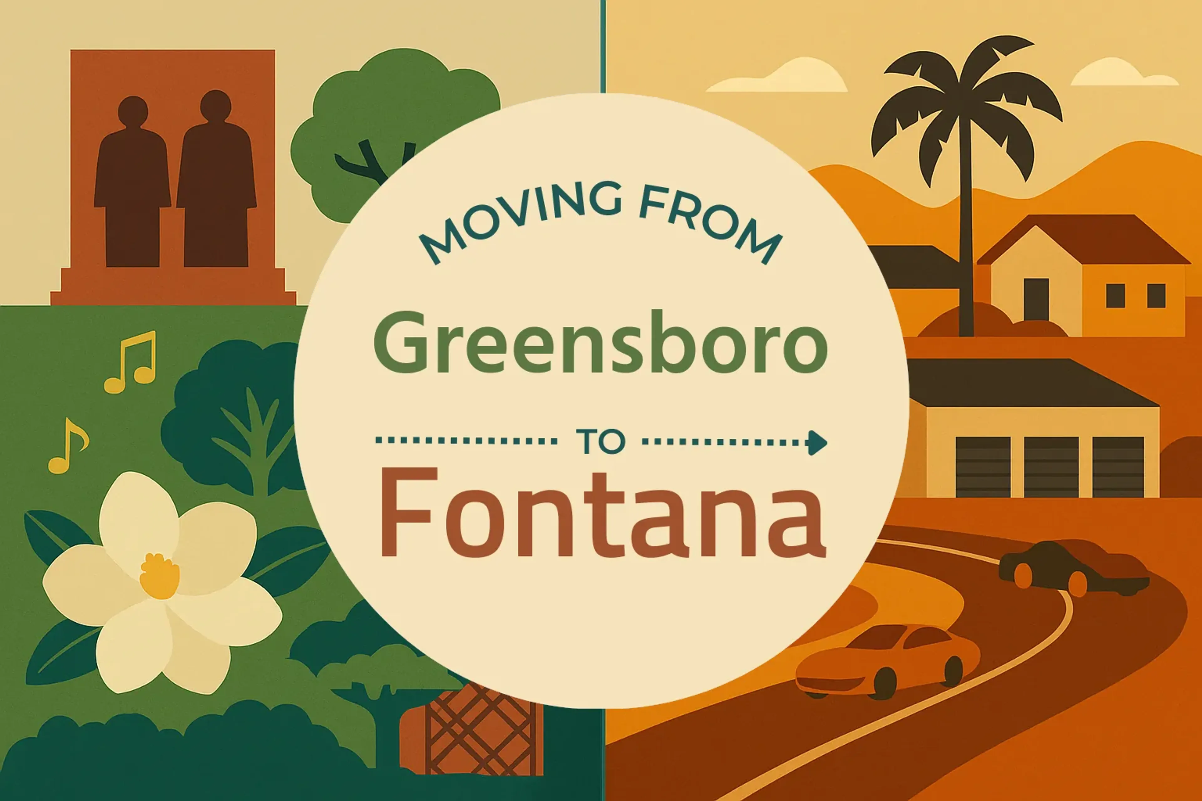 Side-by-side comparison of Greensboro to Fontana moving companies