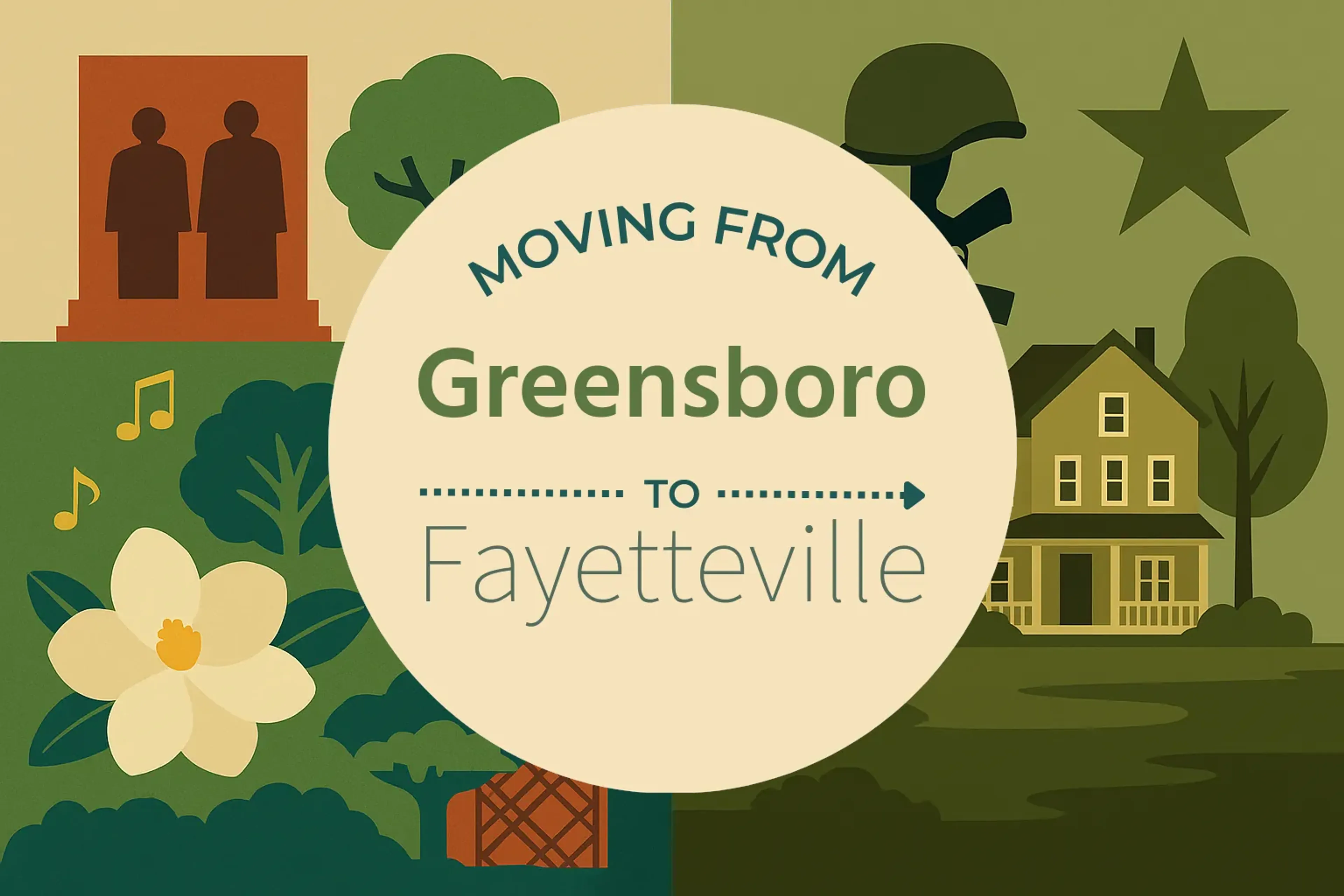 Side-by-side comparison of Greensboro to Fayetteville moving companies