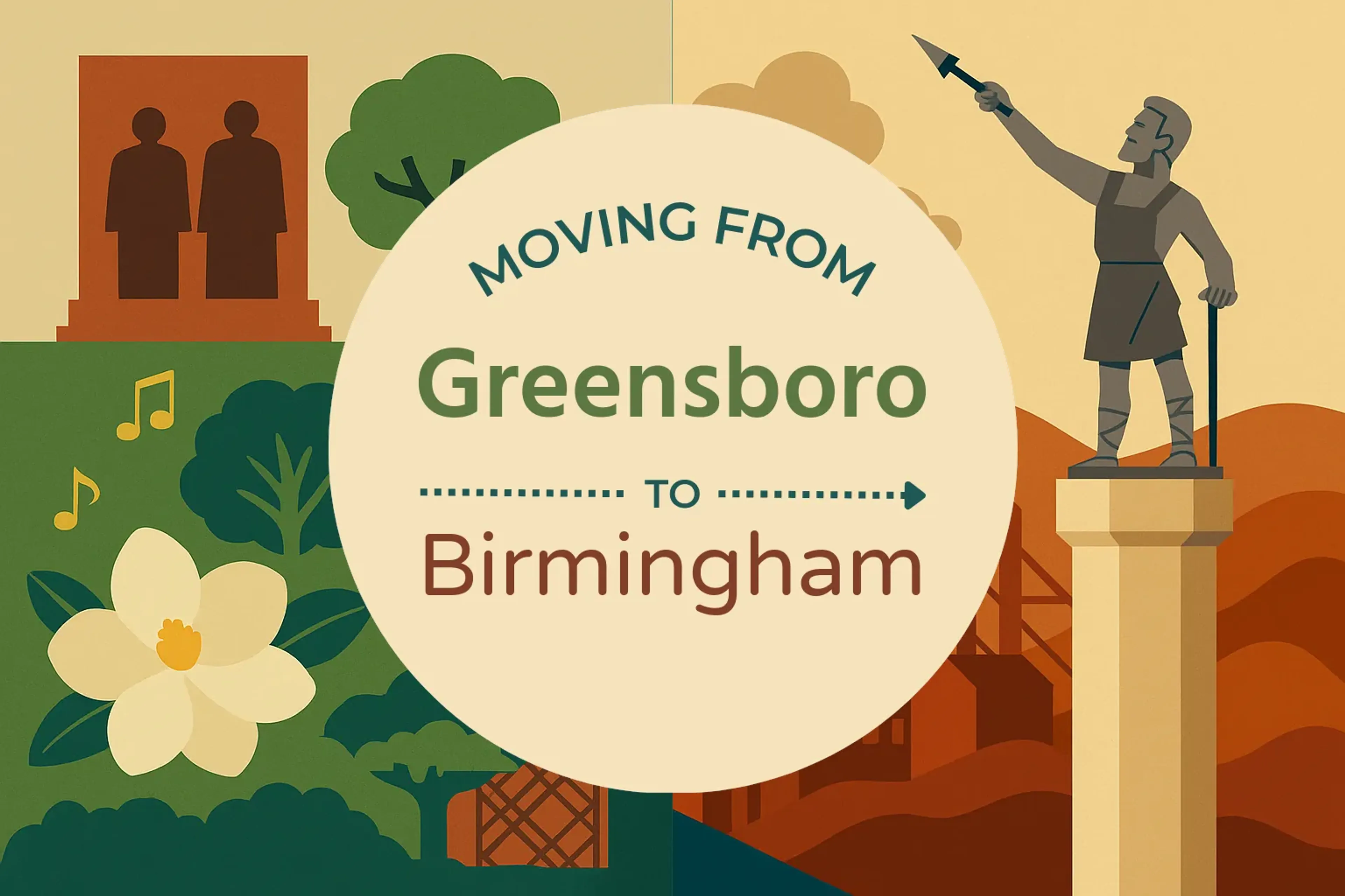 Side-by-side comparison of Greensboro to Birmingham moving companies
