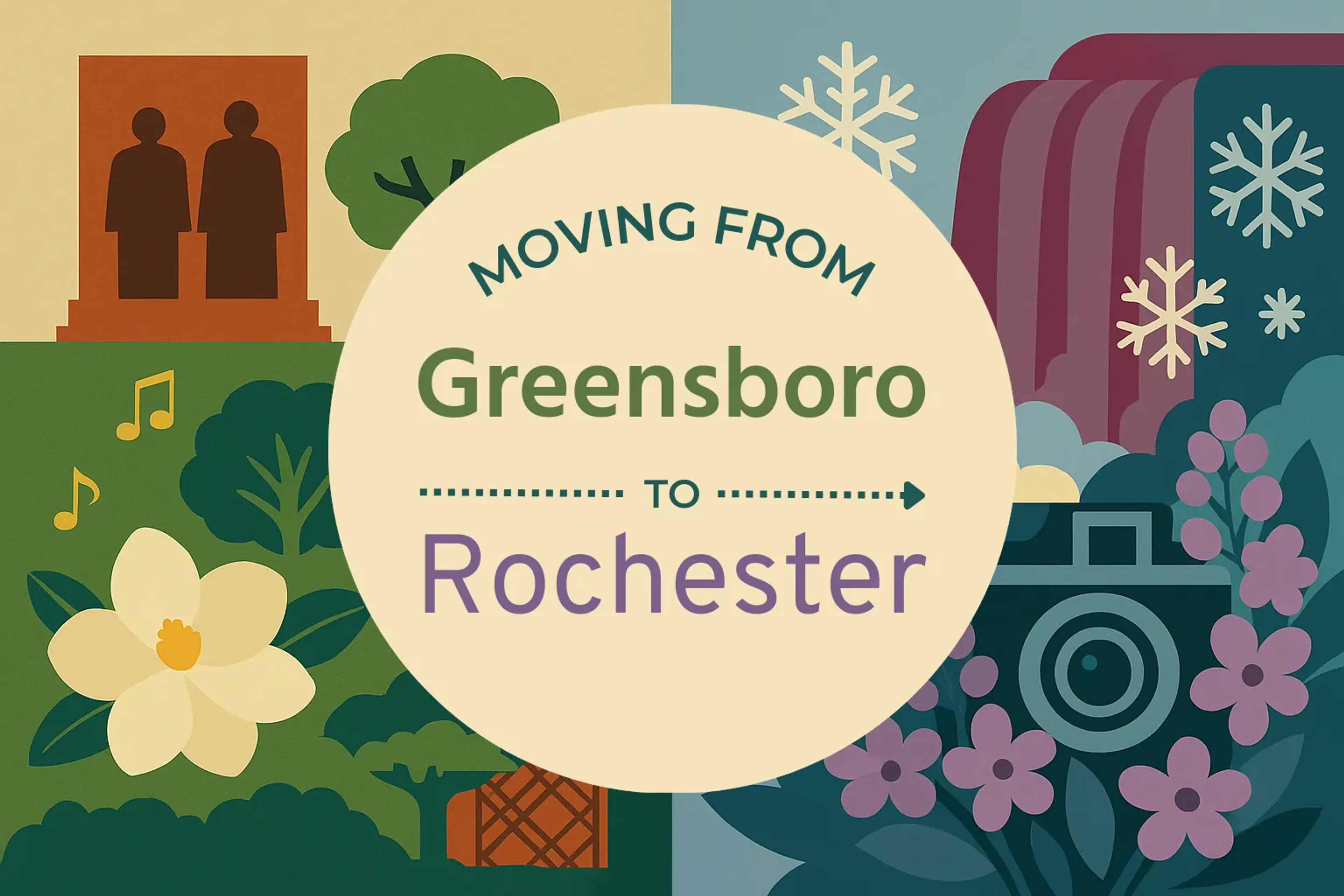 Side-by-side comparison of Greensboro to Rochester moving companies