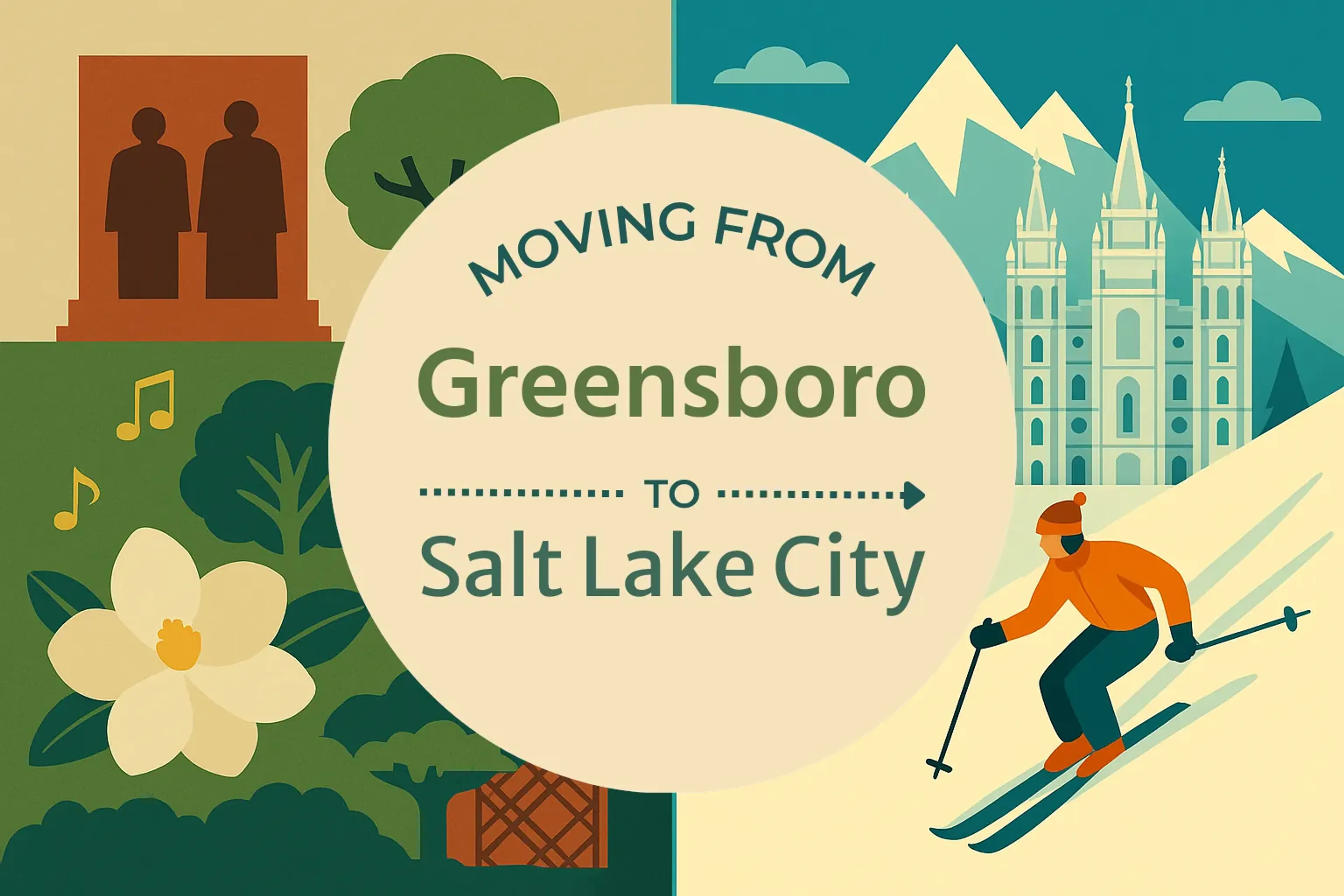 Side-by-side comparison of Greensboro to Salt Lake City moving companies