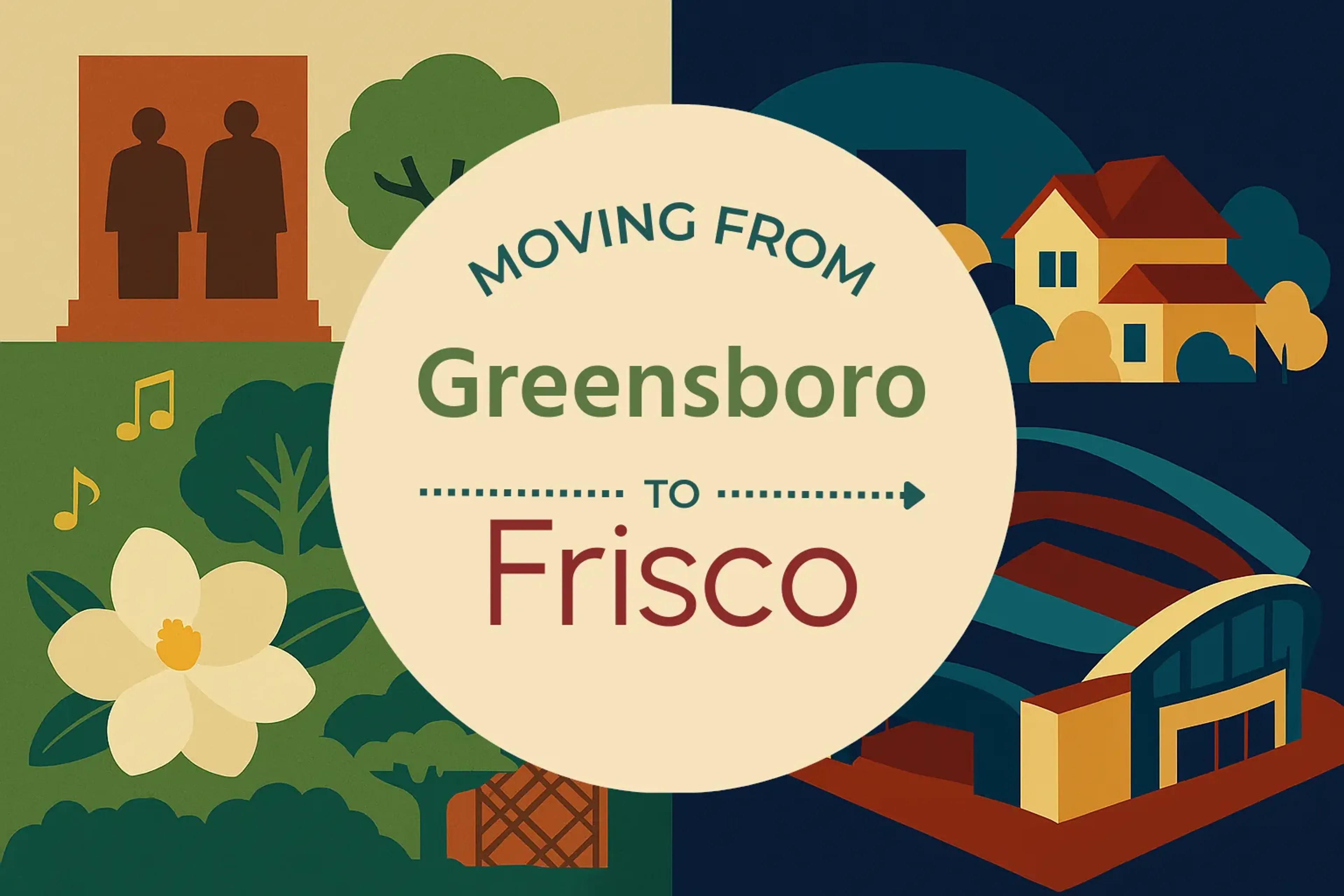Side-by-side comparison of Greensboro to Frisco moving companies