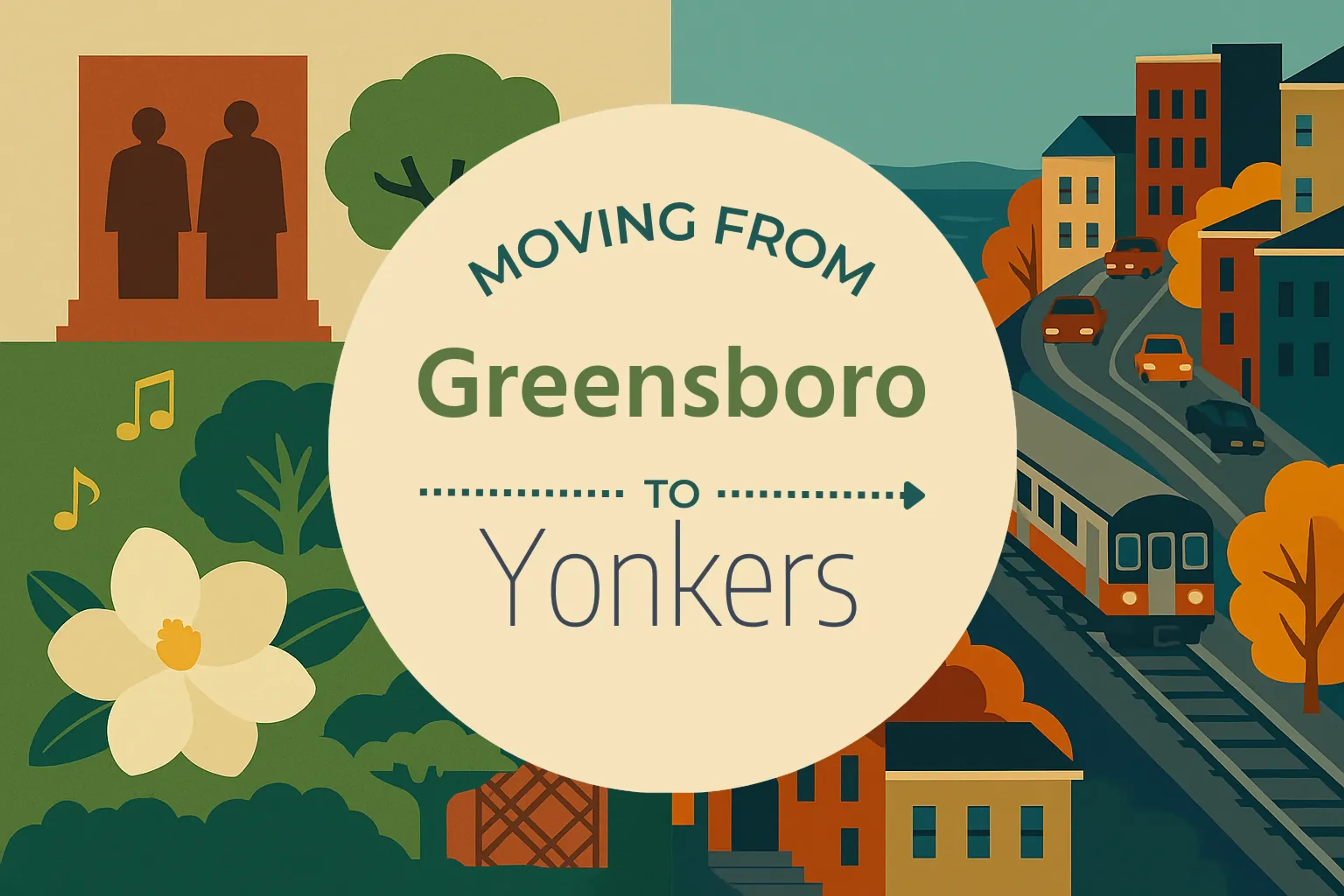 Side-by-side comparison of Greensboro to Yonkers moving companies