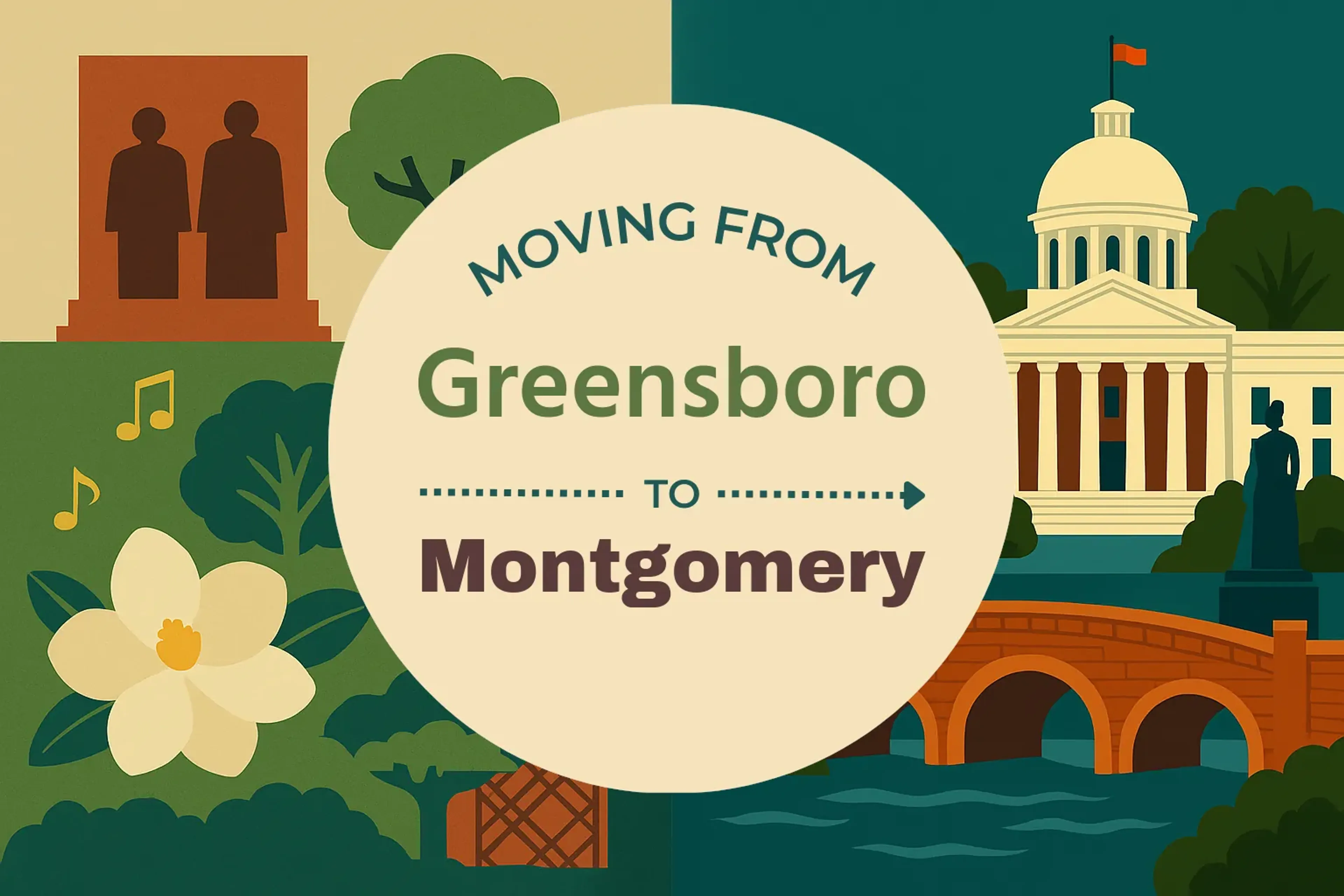 Side-by-side comparison of Greensboro to Montgomery moving companies