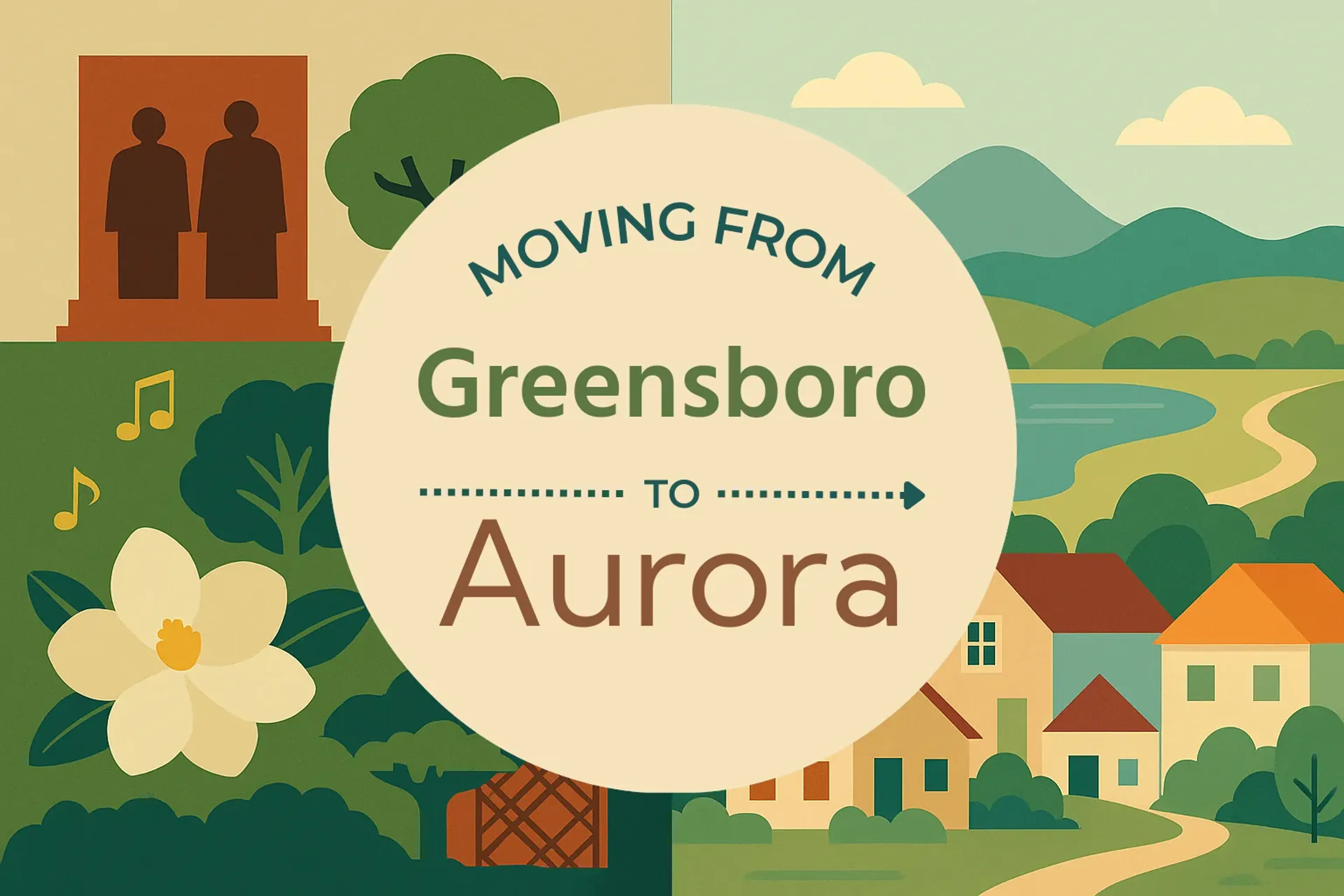 Side-by-side comparison of Greensboro to Aurora moving companies