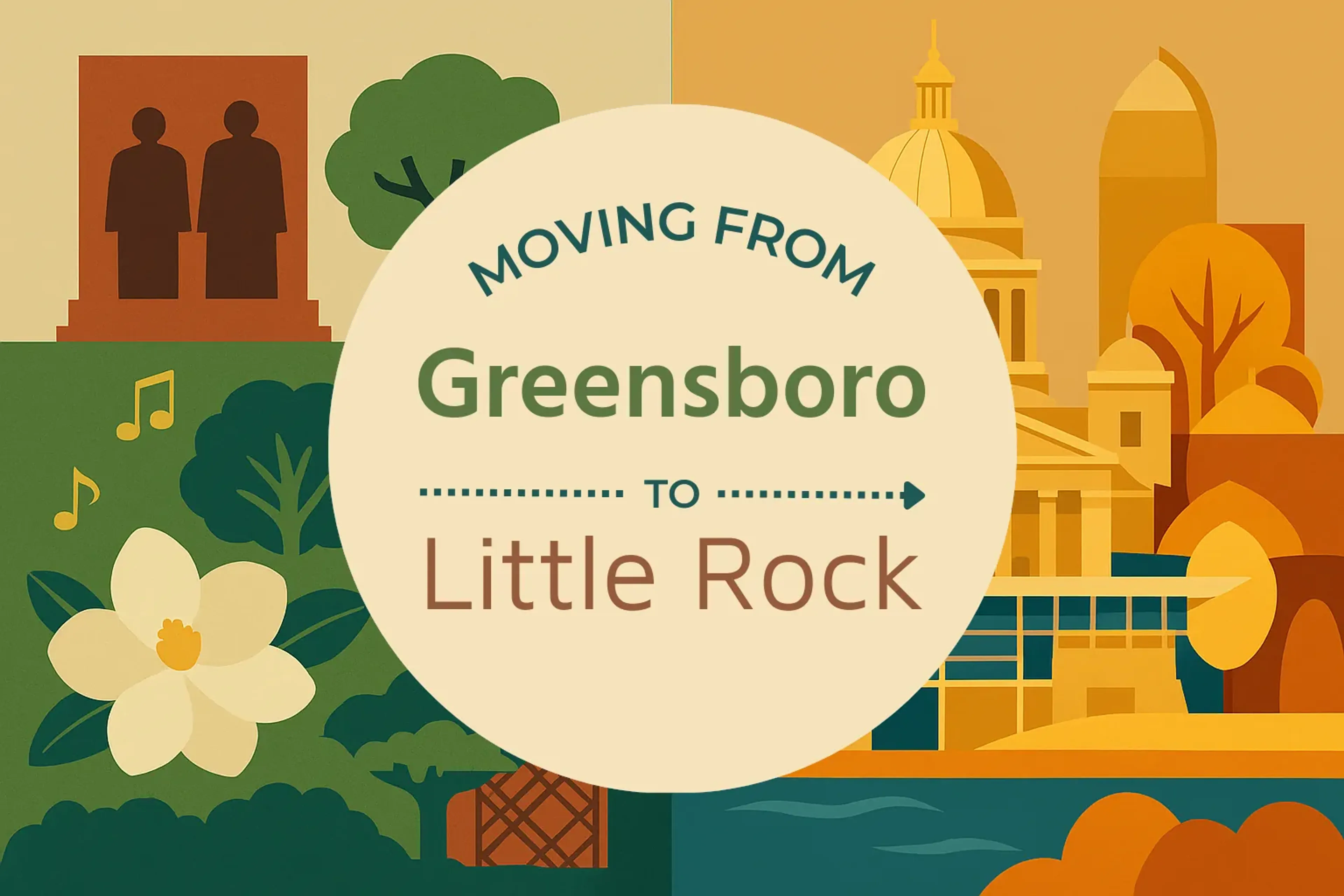 Side-by-side comparison of Greensboro to Little Rock moving companies