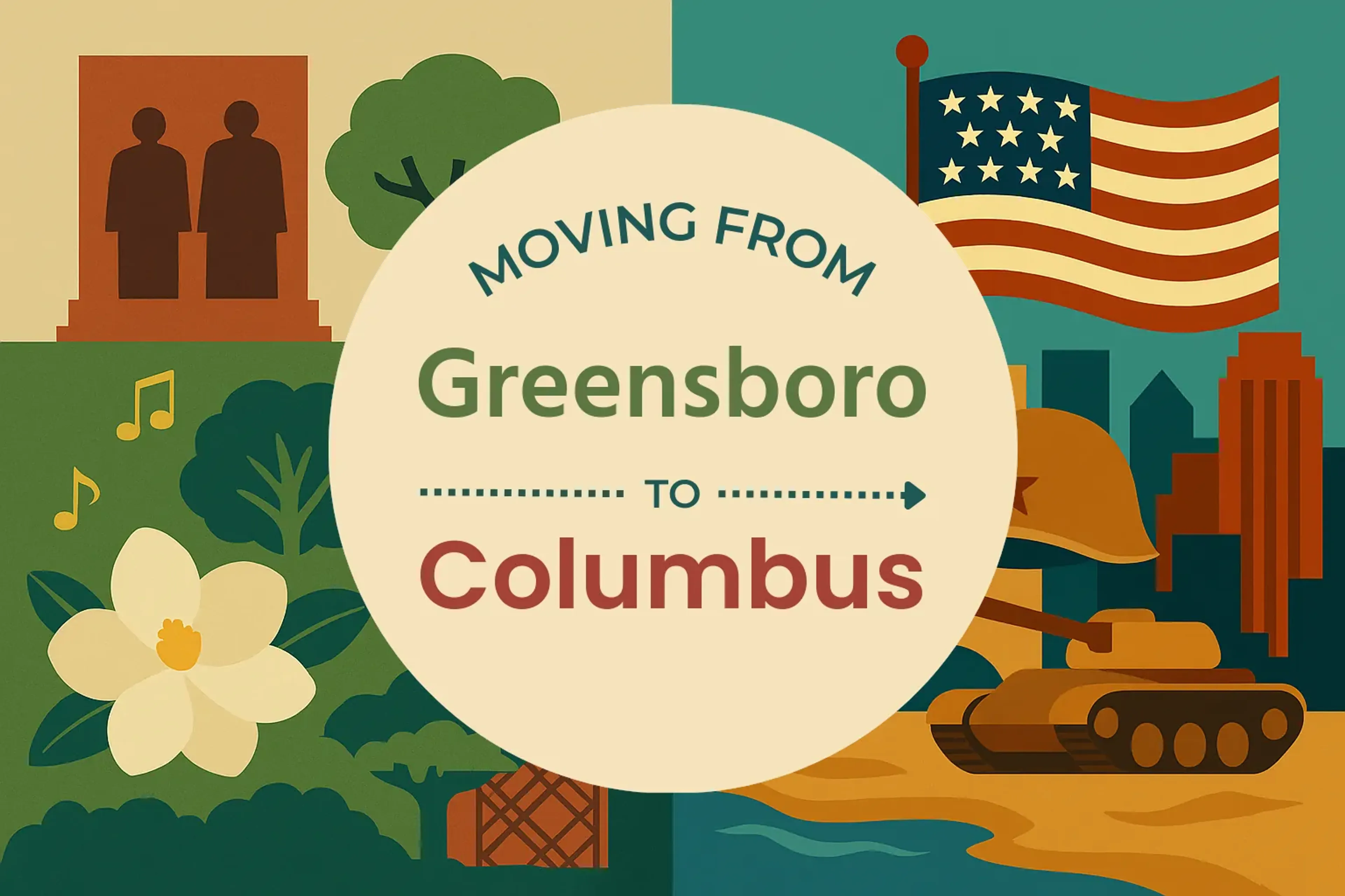 Side-by-side comparison of Greensboro to Columbus moving companies