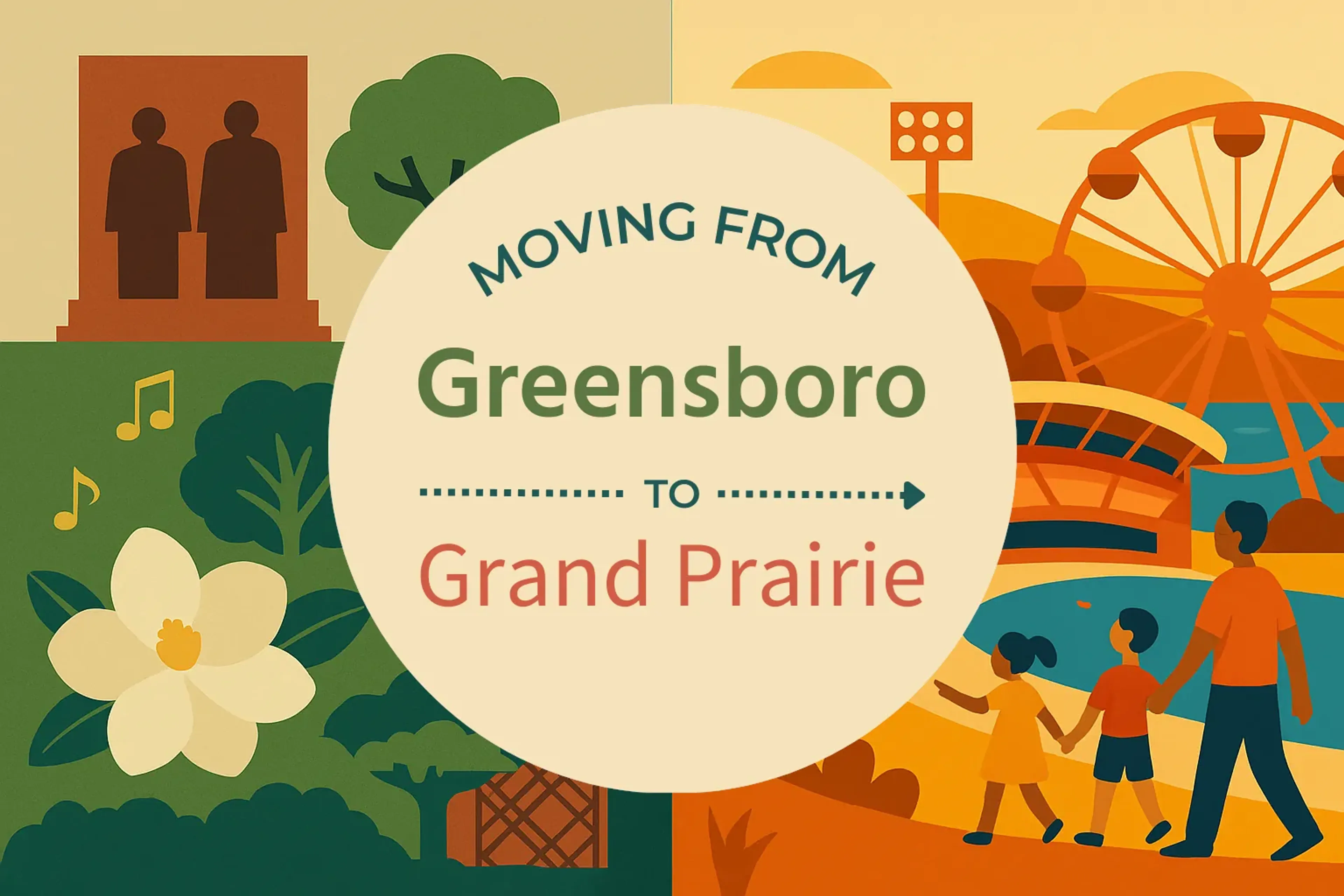 Side-by-side comparison of Greensboro to Grand Prairie moving companies
