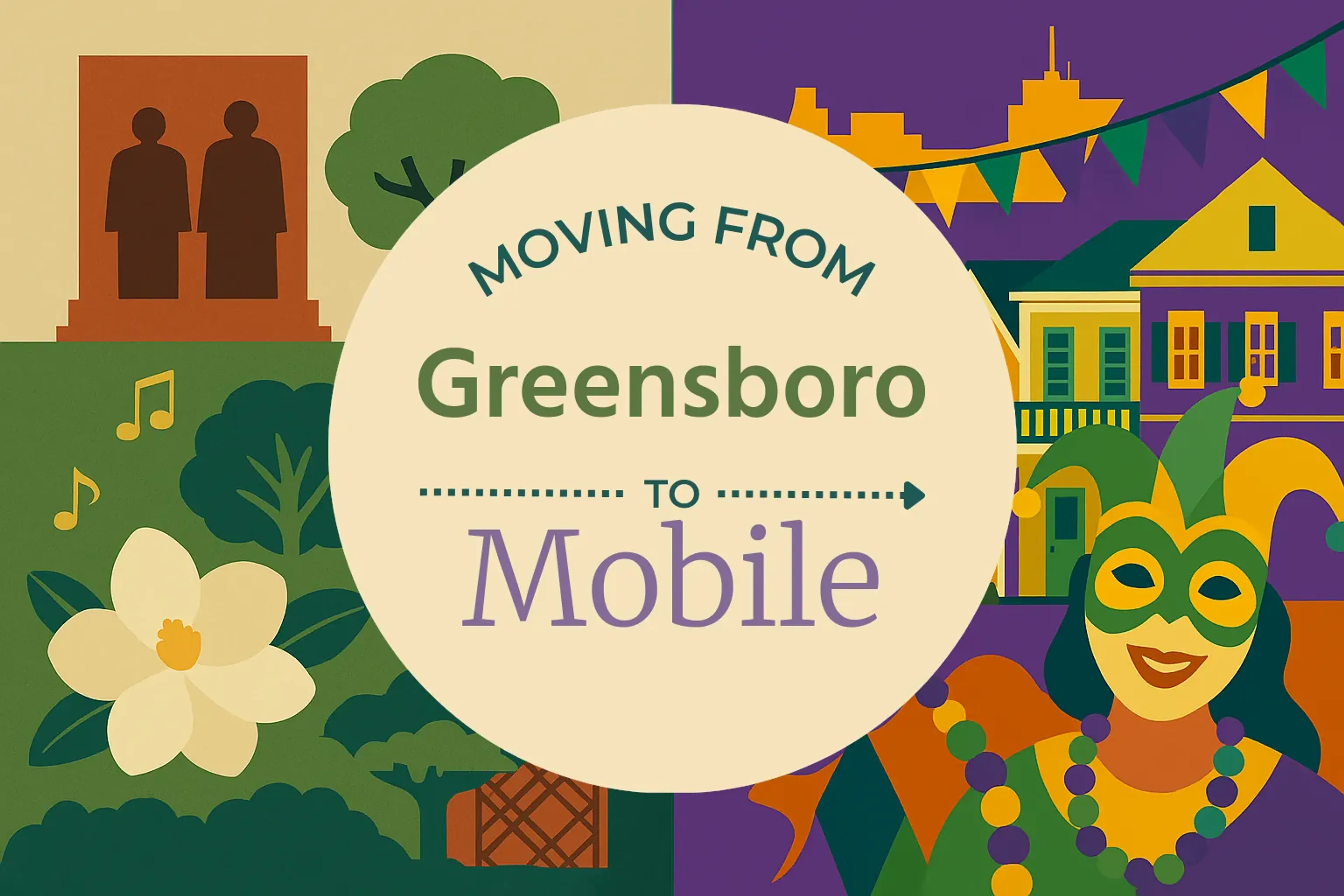 Side-by-side comparison of Greensboro to Mobile moving companies