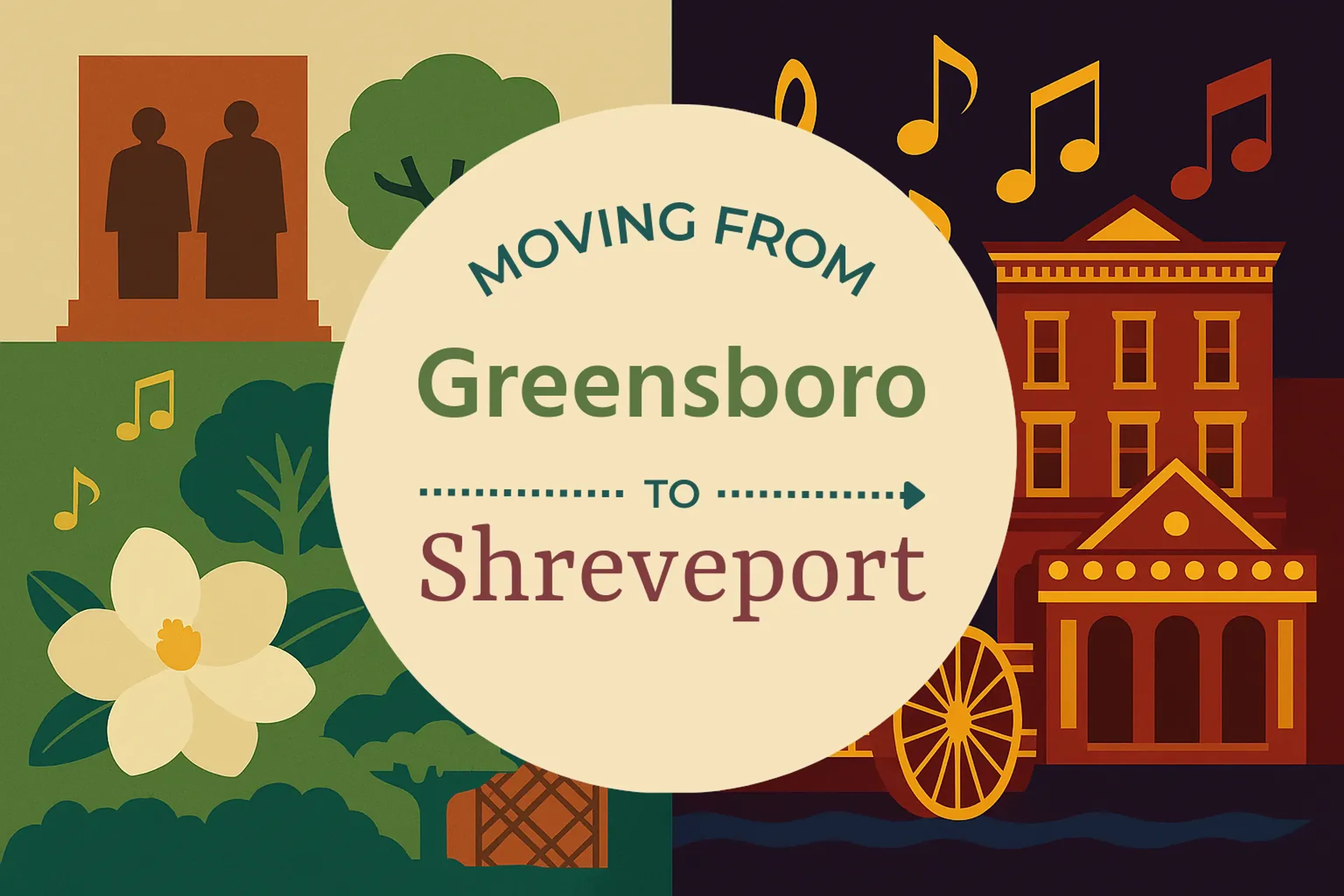 Side-by-side comparison of Greensboro to Shreveport moving companies