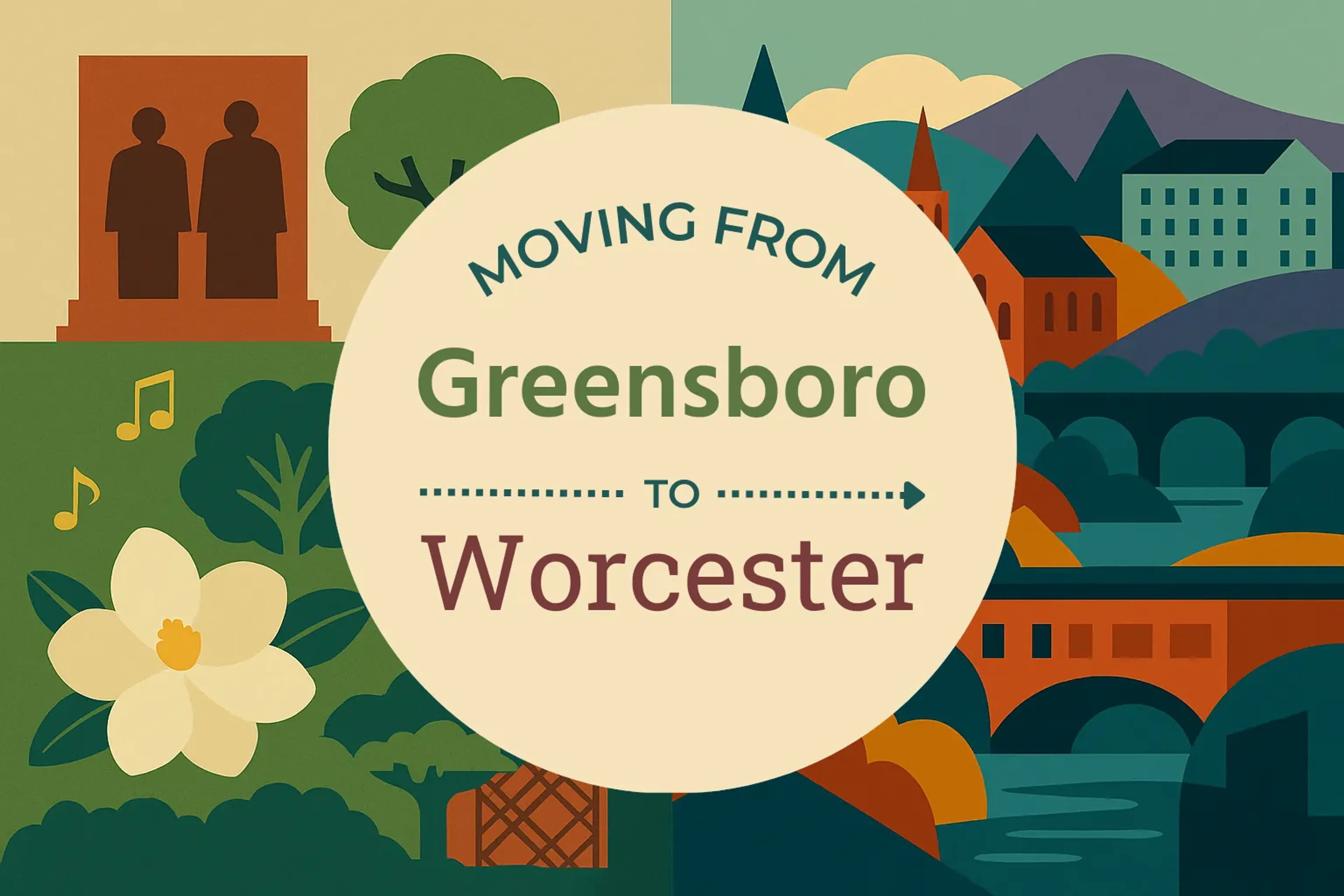 Side-by-side comparison of Greensboro to Worcester moving companies