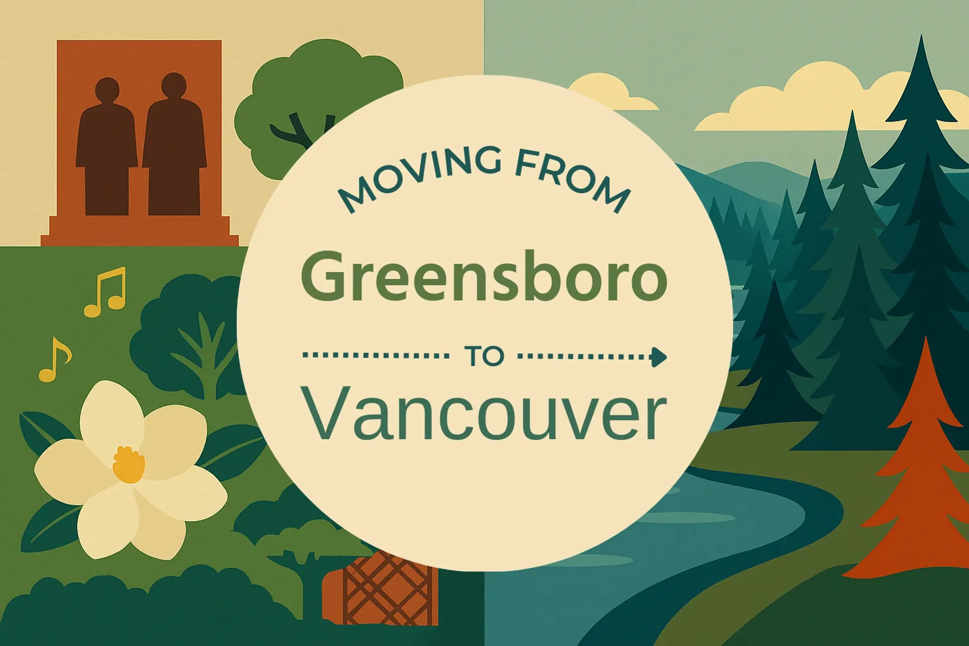 Side-by-side comparison of Greensboro to Vancouver moving companies