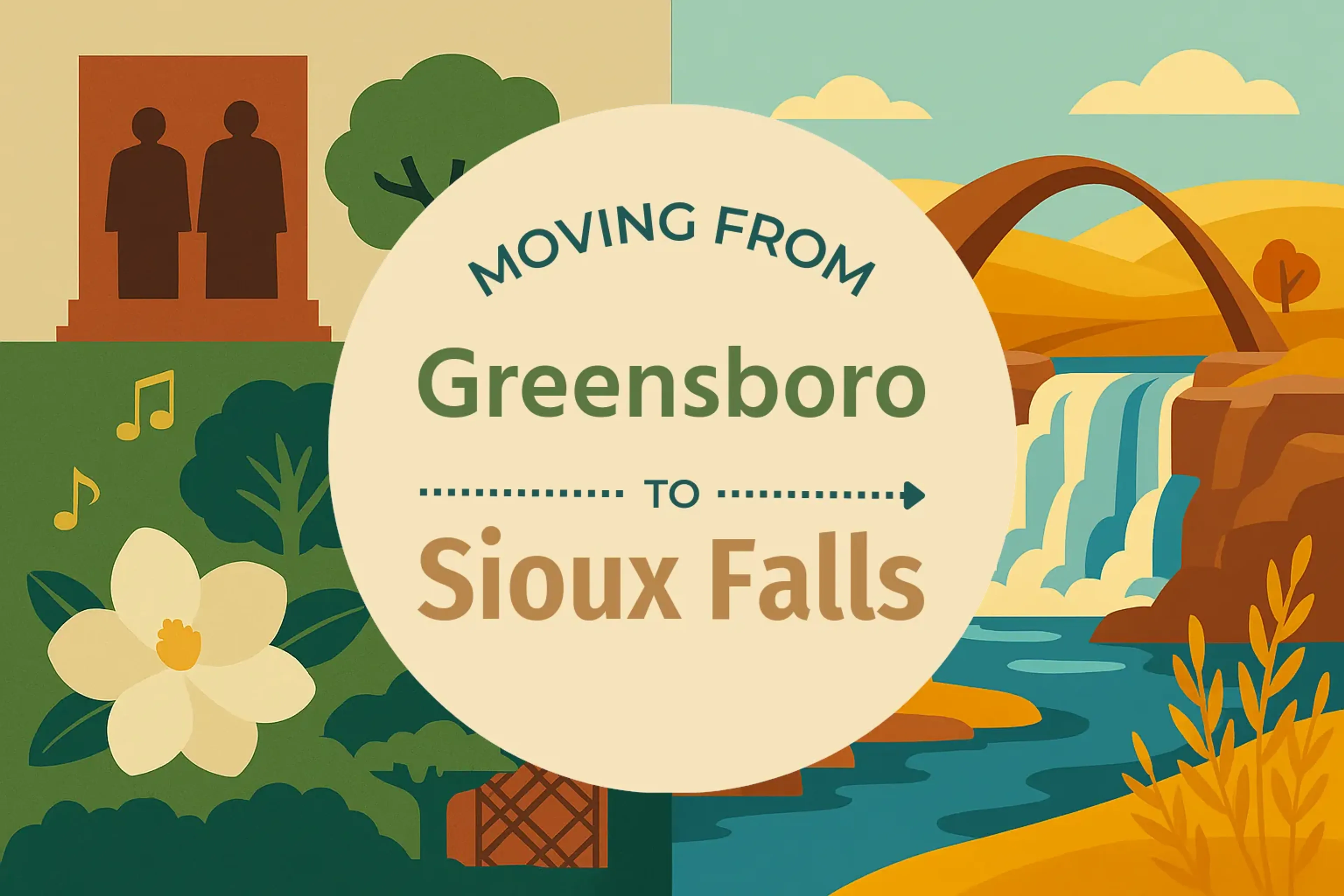 Side-by-side comparison of Greensboro to Sioux Falls moving companies