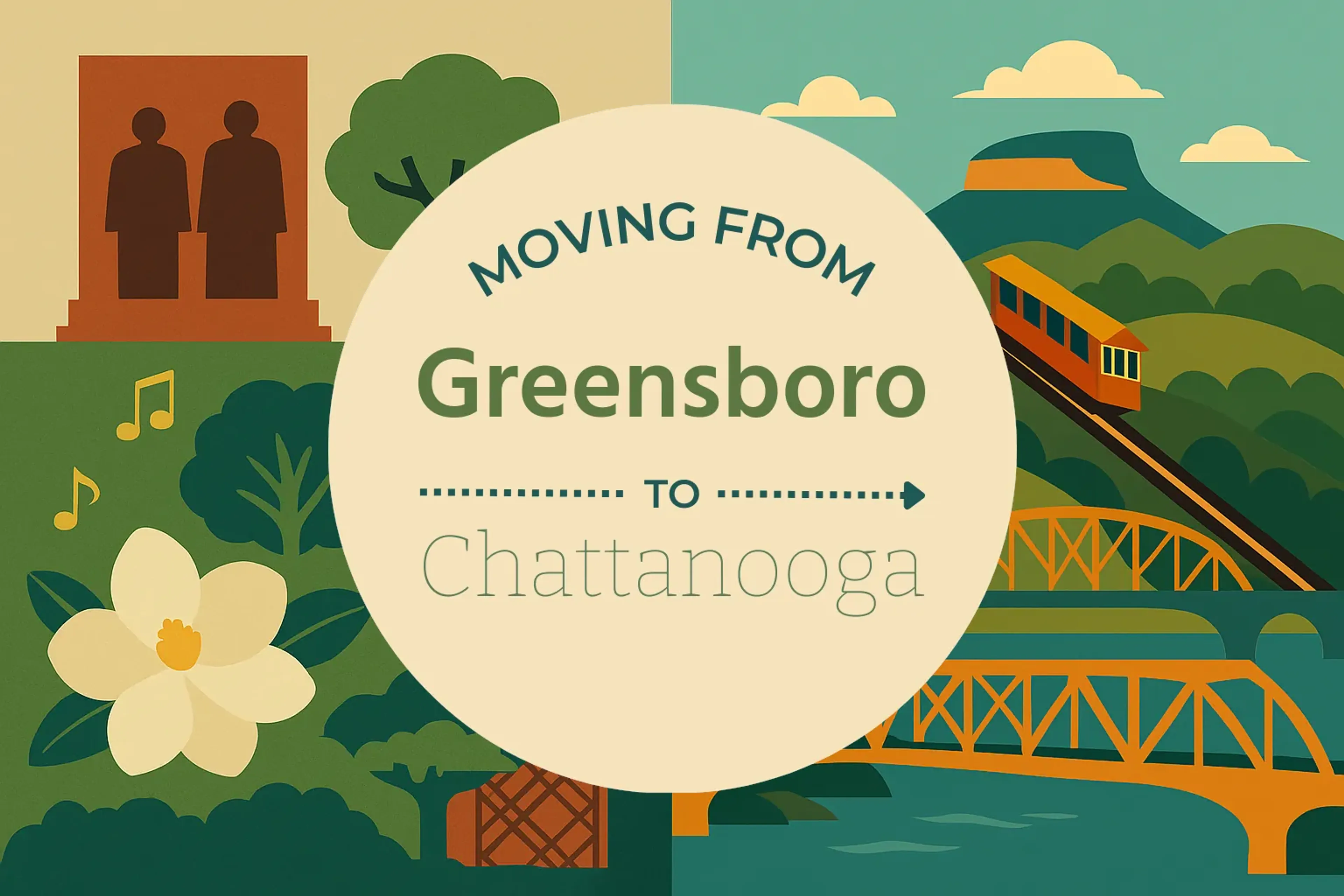 Side-by-side comparison of Greensboro to Chattanooga moving companies