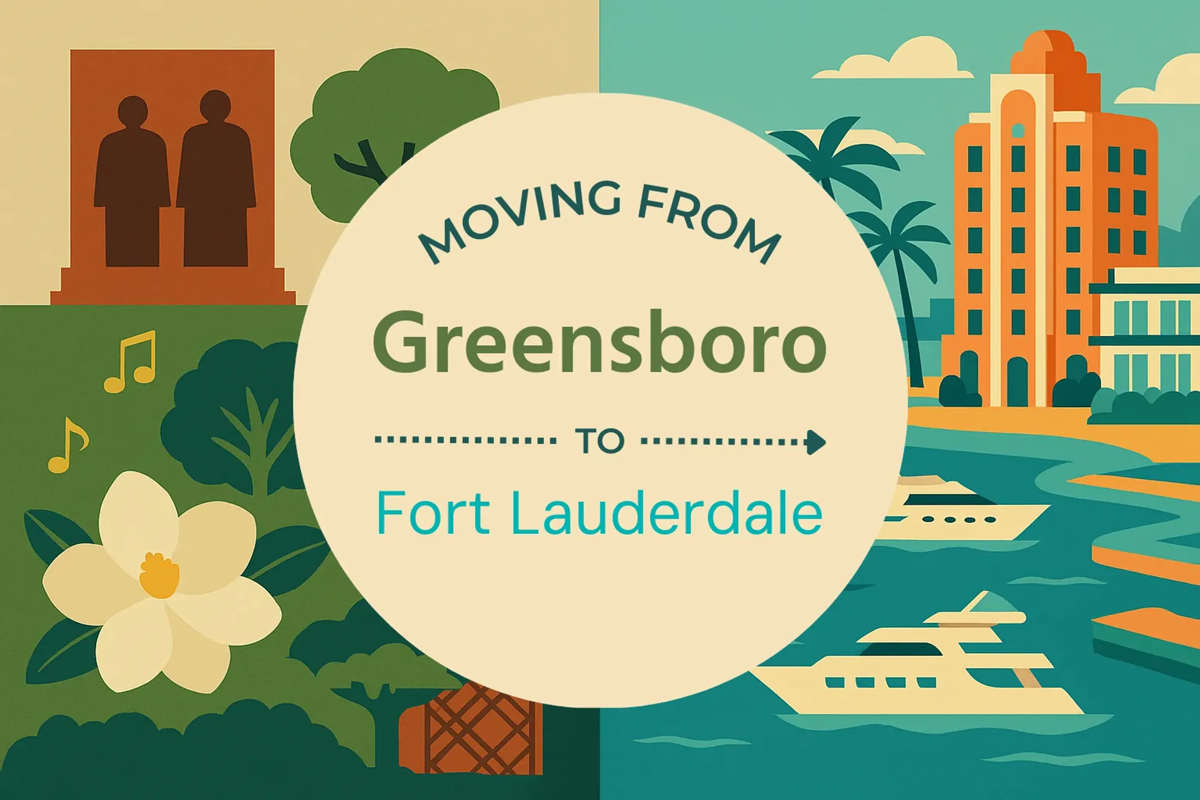 Side-by-side comparison of Greensboro to Fort Lauderdale moving companies