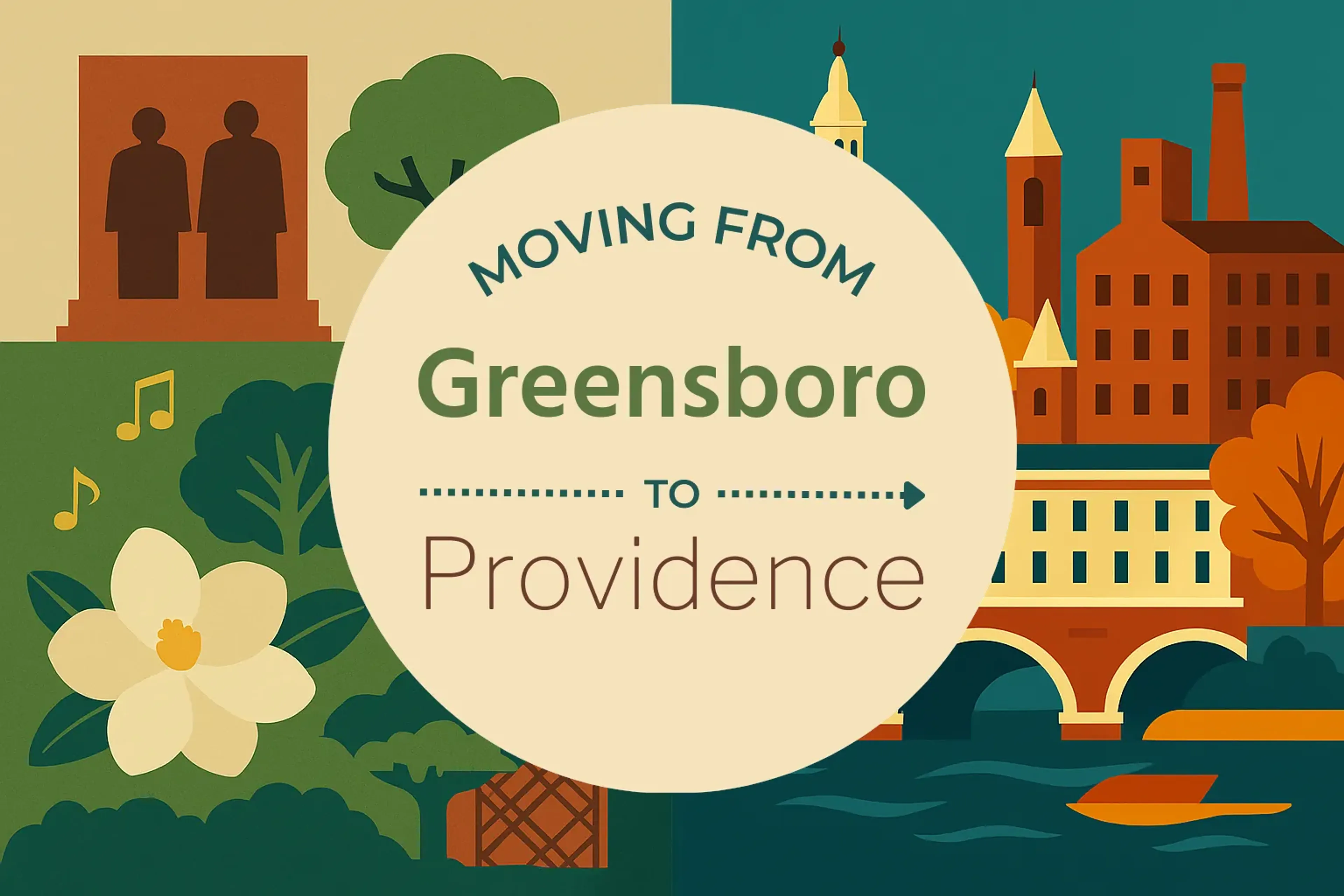 Side-by-side comparison of Greensboro to Providence moving companies