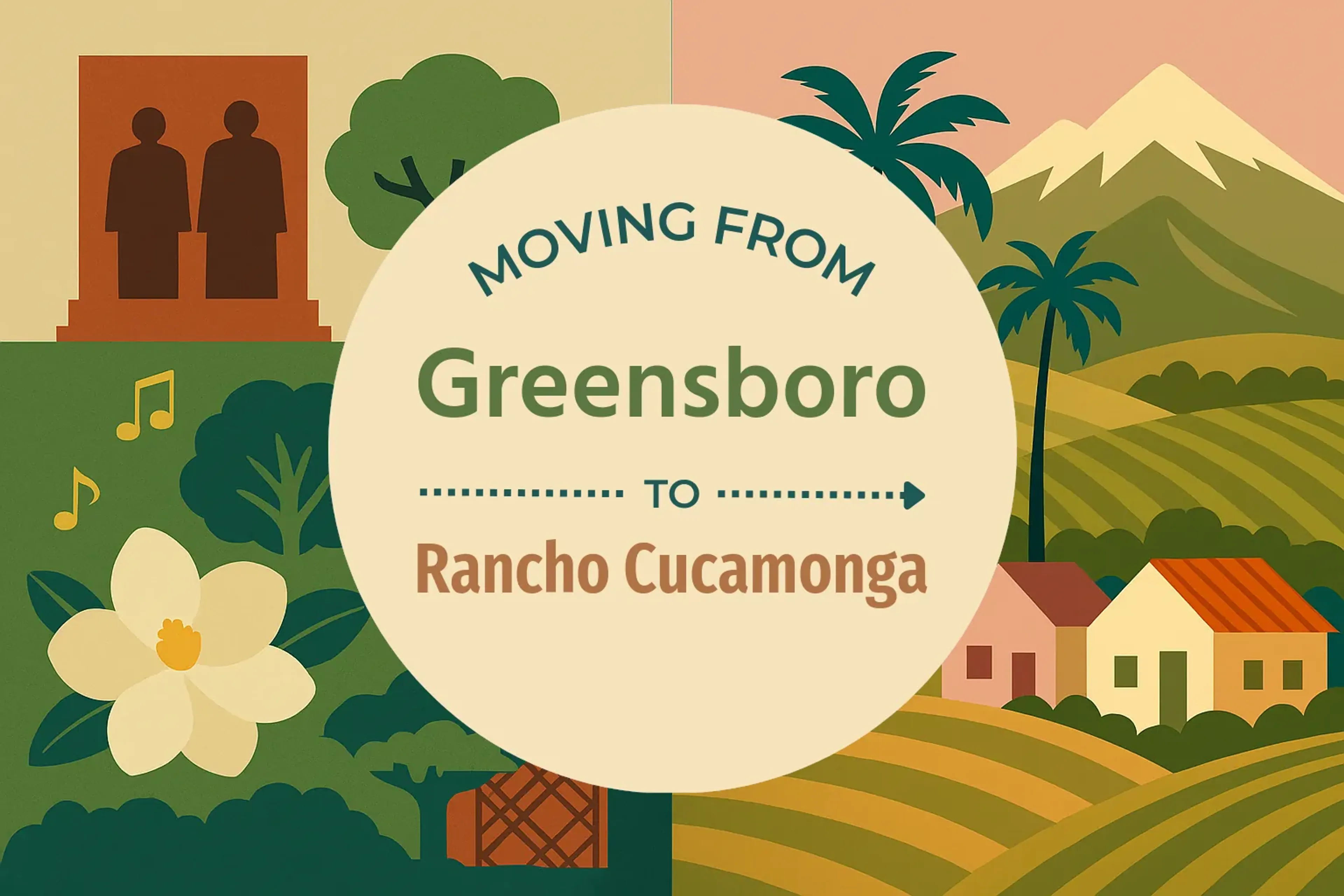 Side-by-side comparison of Greensboro to Rancho Cucamonga moving companies