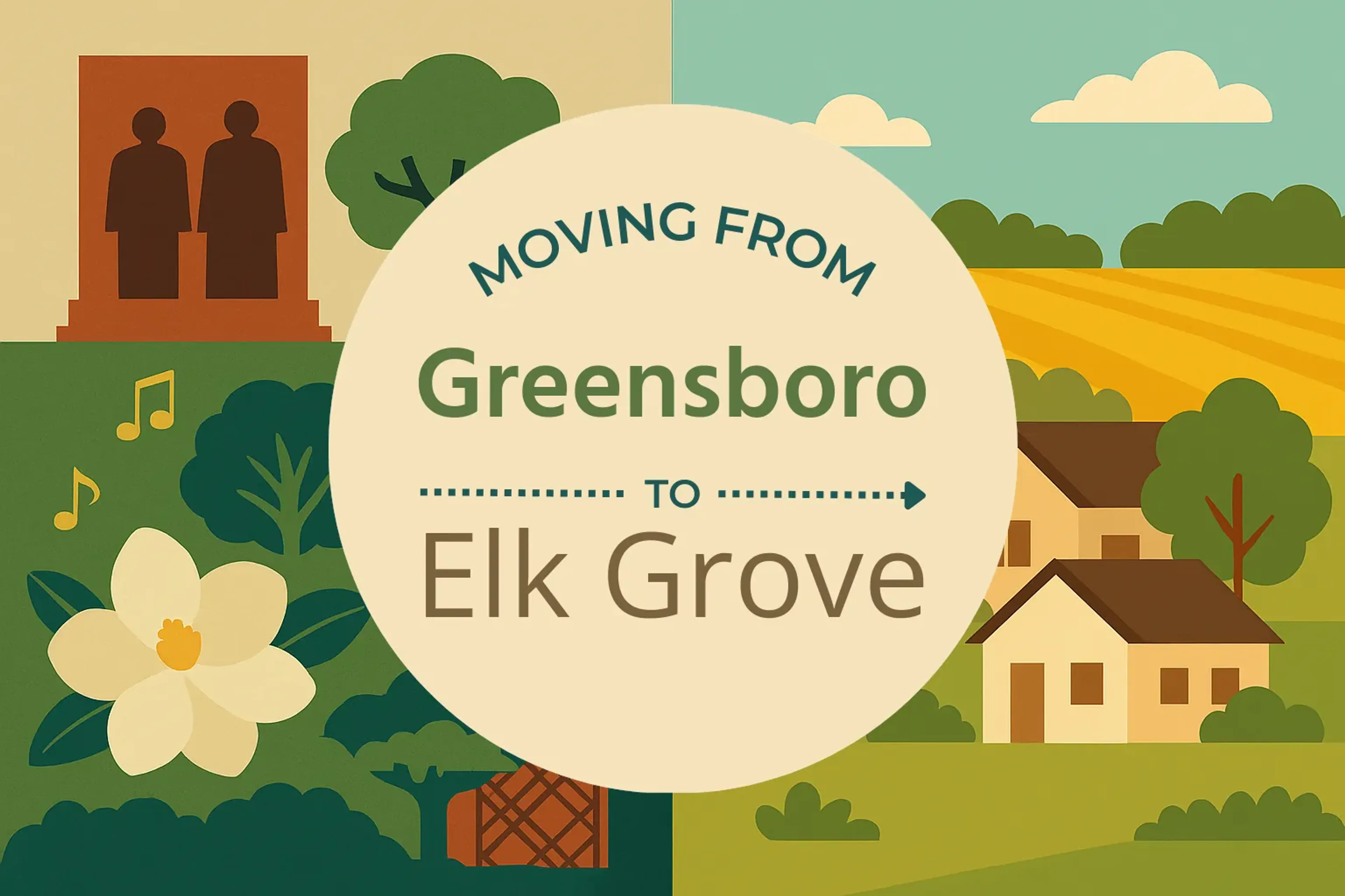 Side-by-side comparison of Greensboro to Elk Grove moving companies