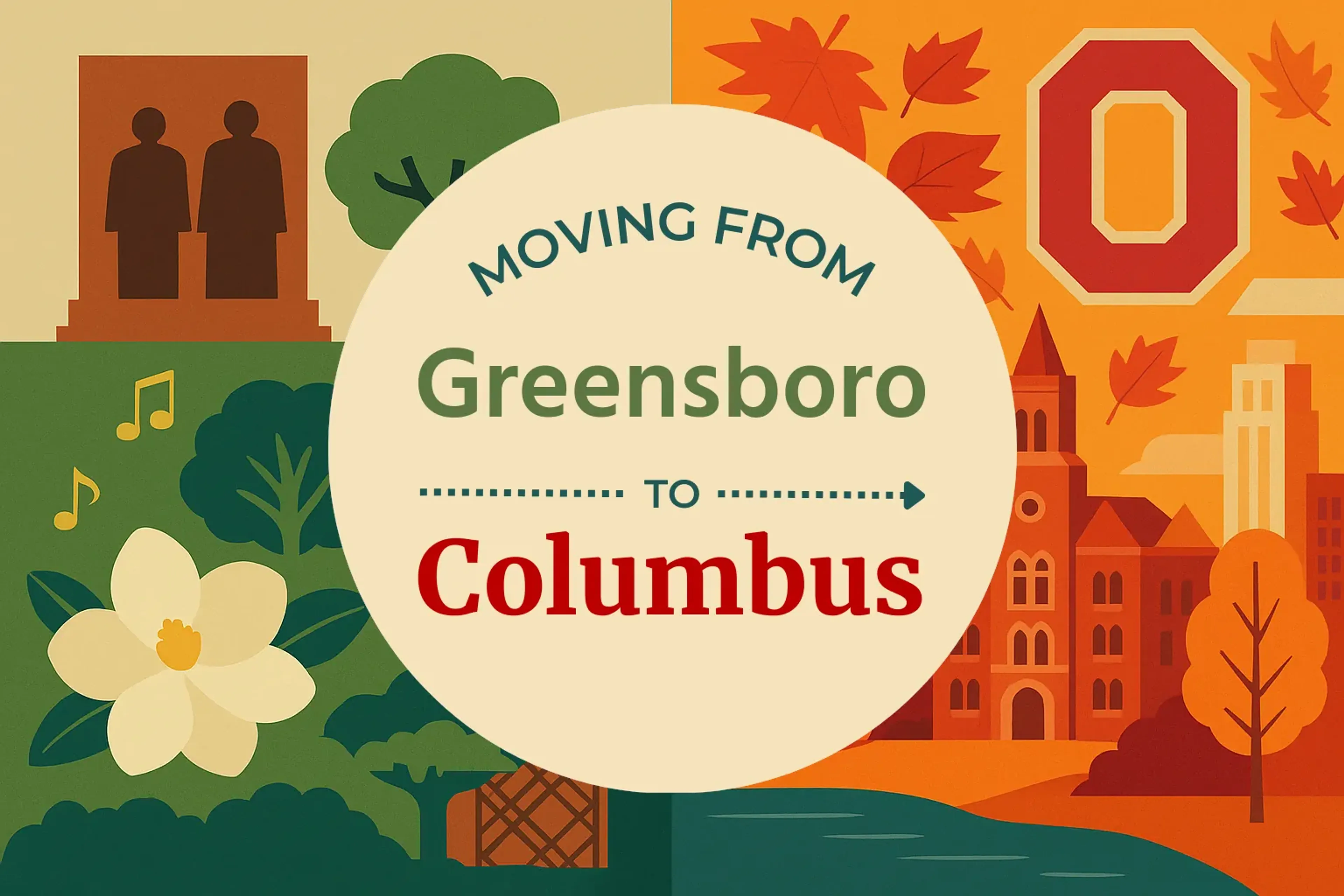 Side-by-side comparison of Greensboro to Columbus moving companies