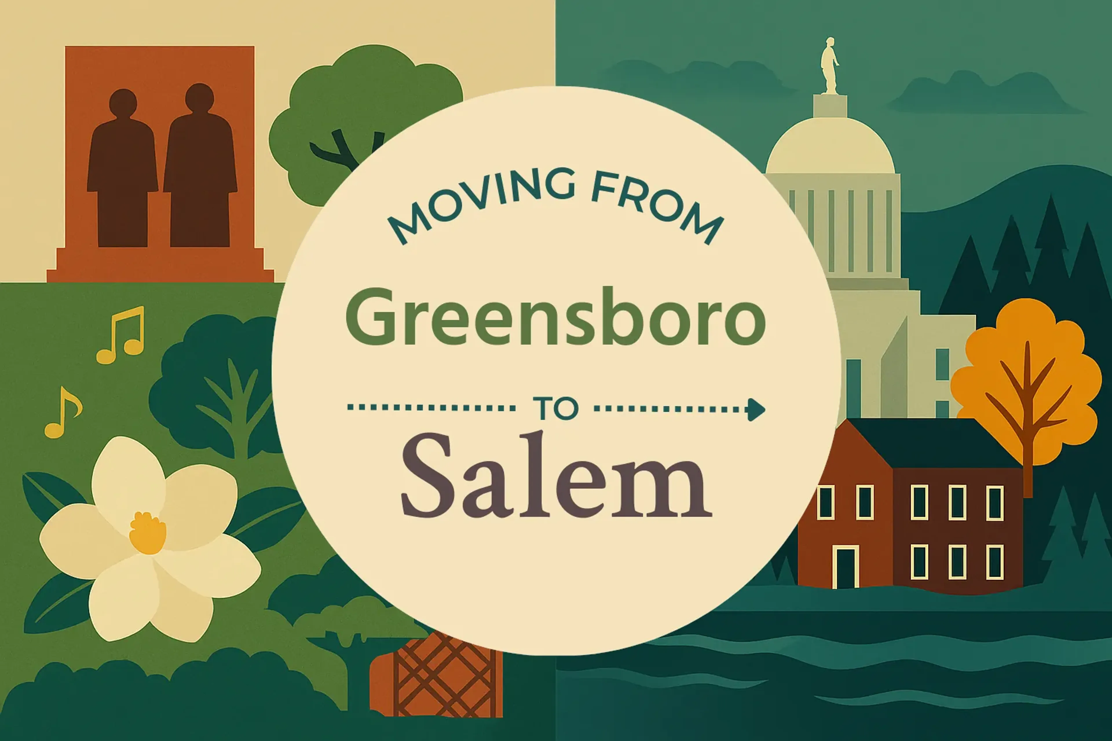Side-by-side comparison of Greensboro to Salem moving companies
