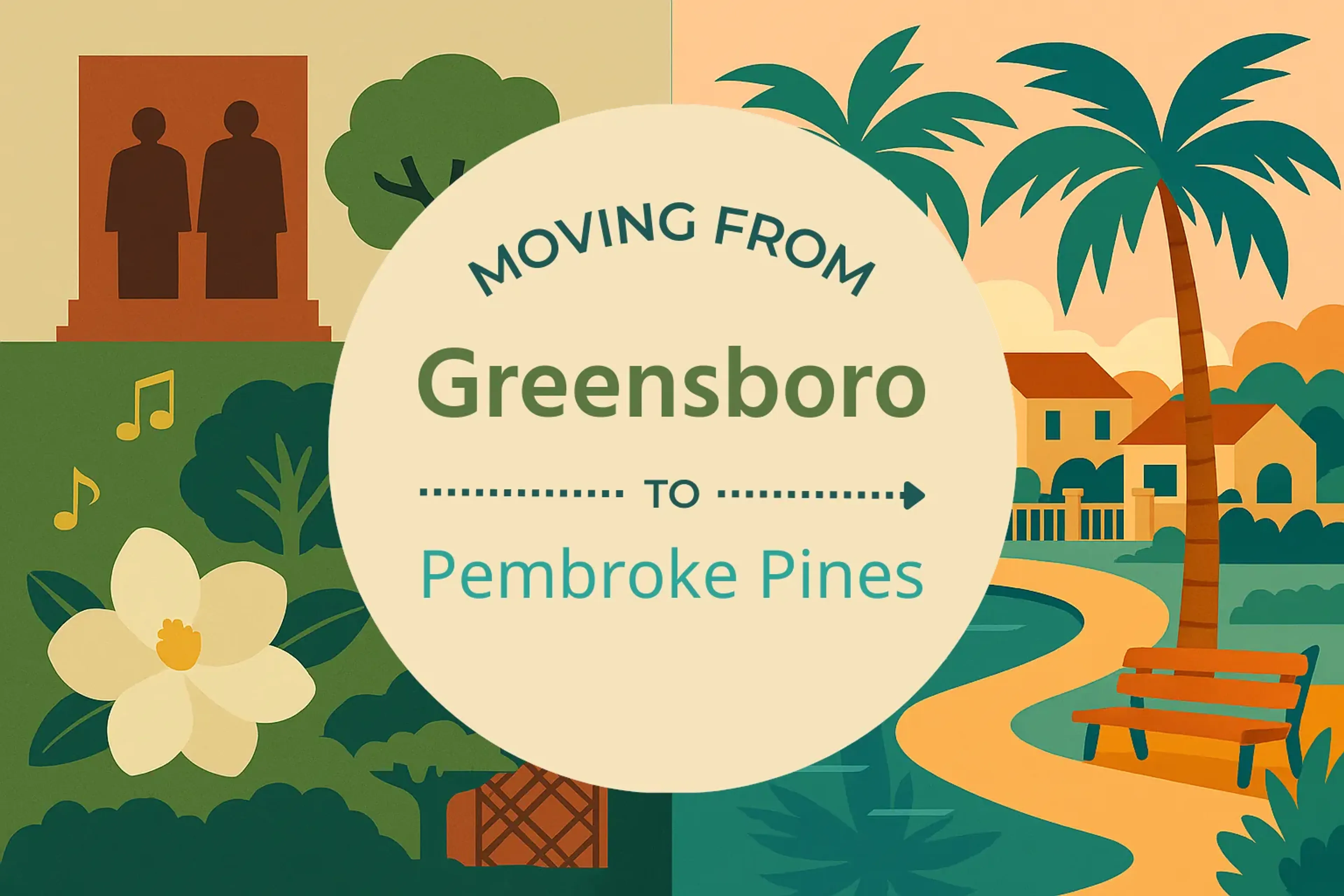 Side-by-side comparison of Greensboro to Pembroke Pines moving companies