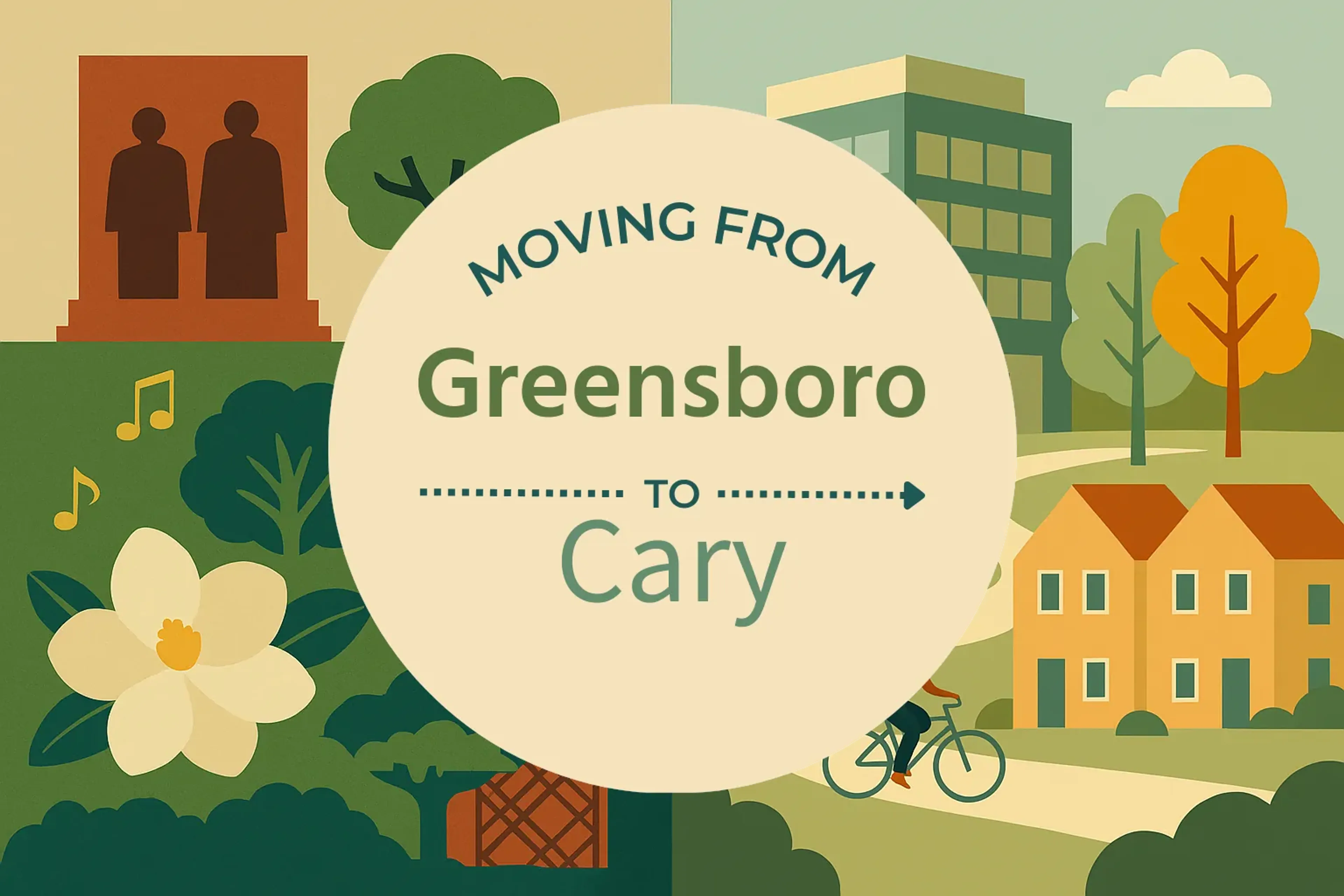 Side-by-side comparison of Greensboro to Cary moving companies