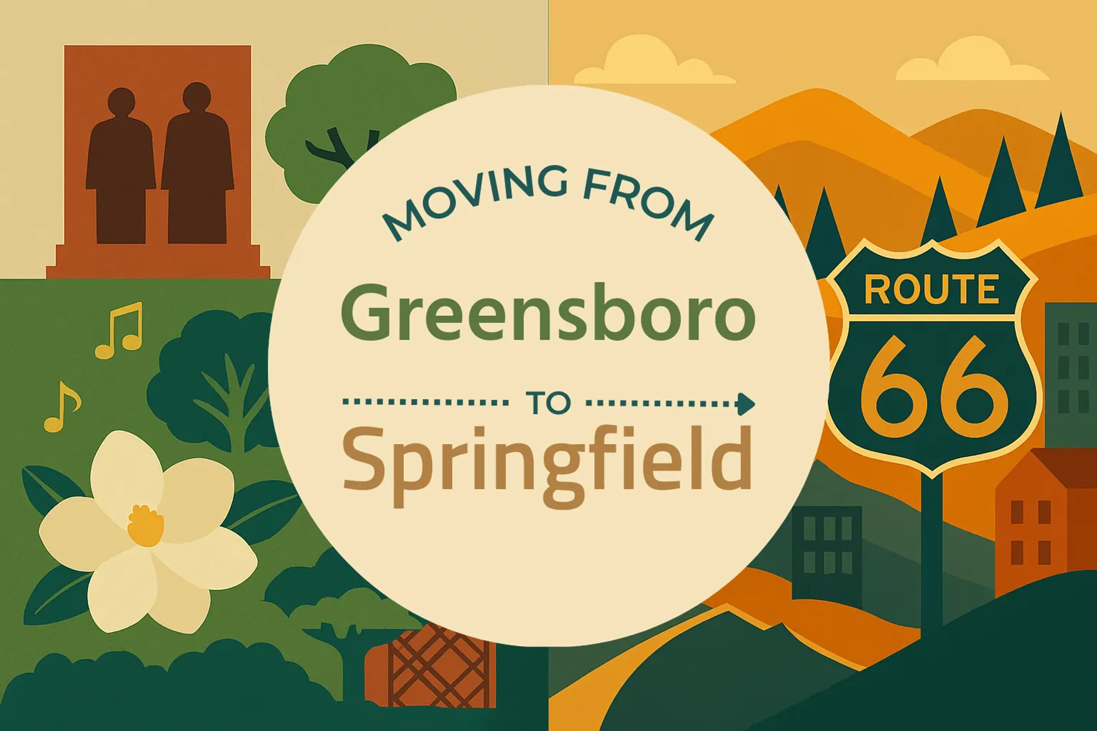 Side-by-side comparison of Greensboro to Springfield moving companies