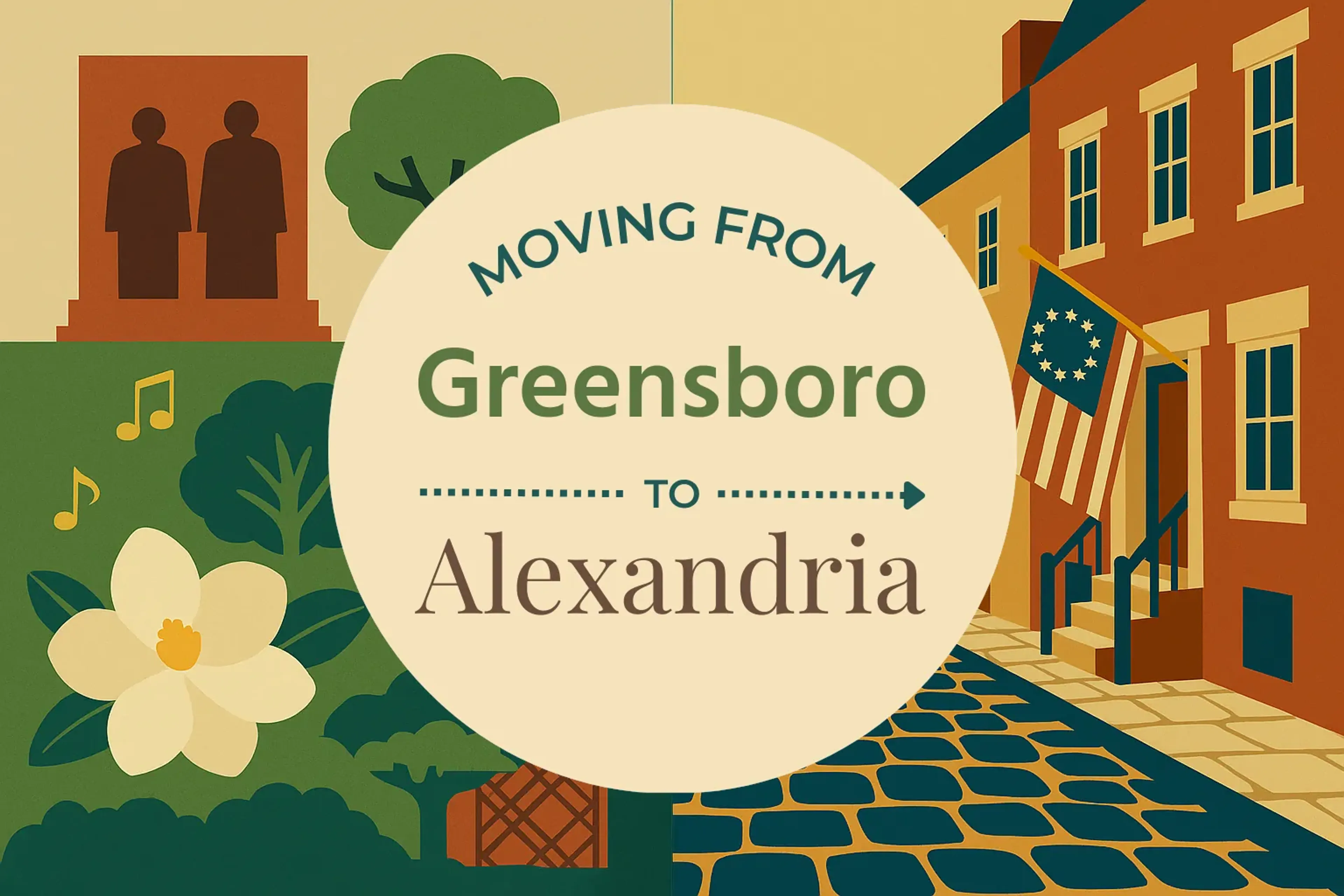 Side-by-side comparison of Greensboro to Alexandria moving companies