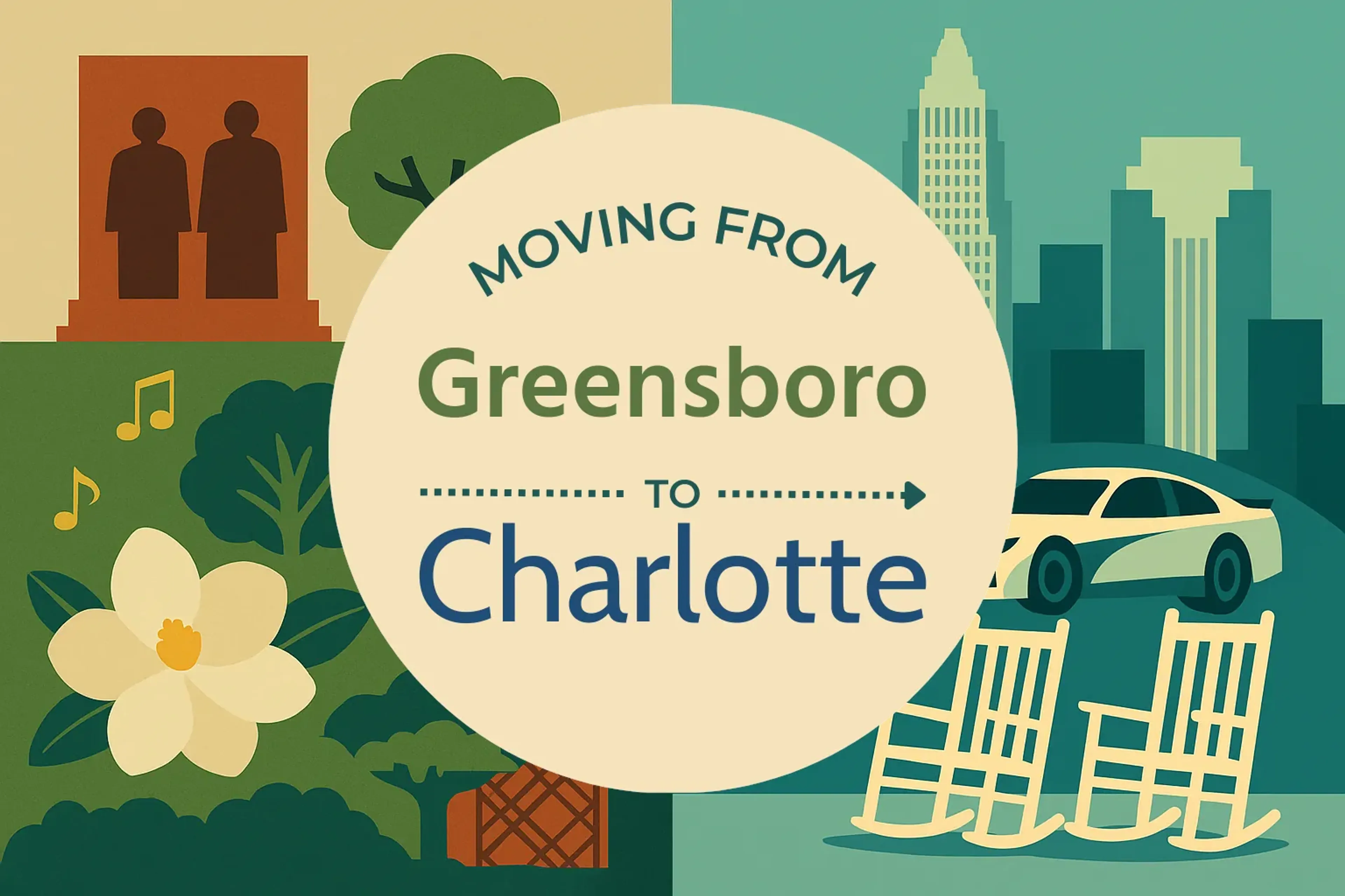 Side-by-side comparison of Greensboro to Charlotte moving companies