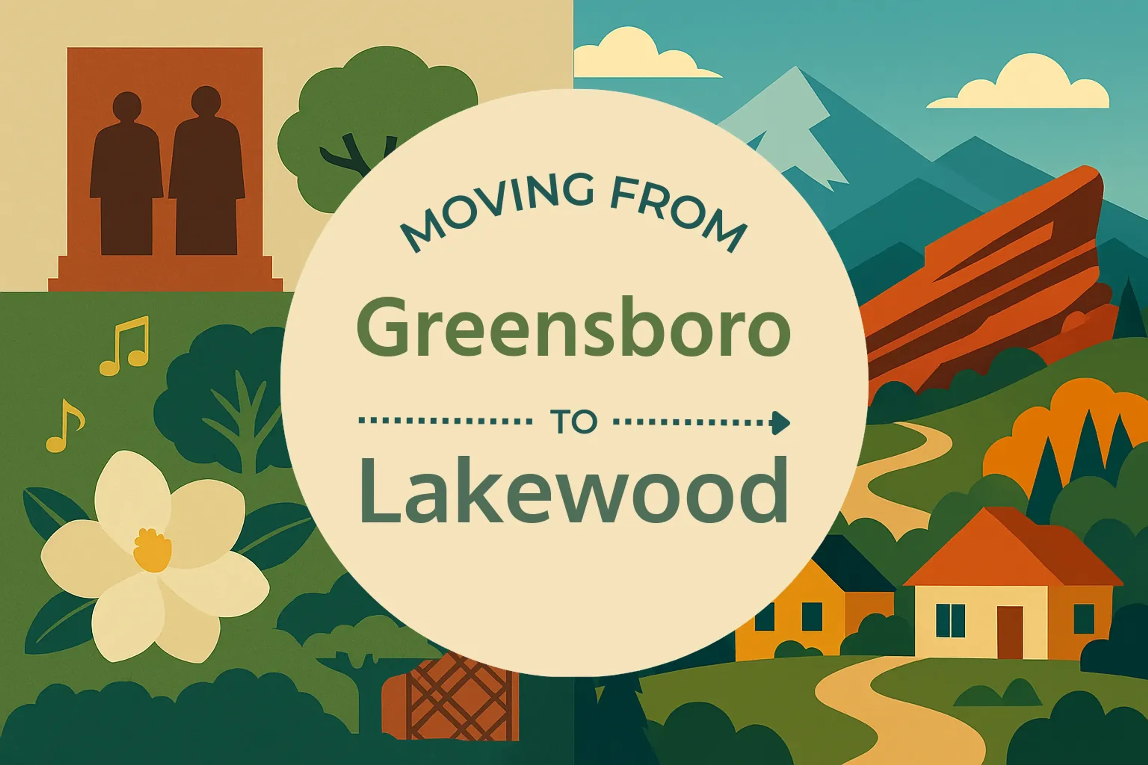 Side-by-side comparison of Greensboro to Lakewood moving companies