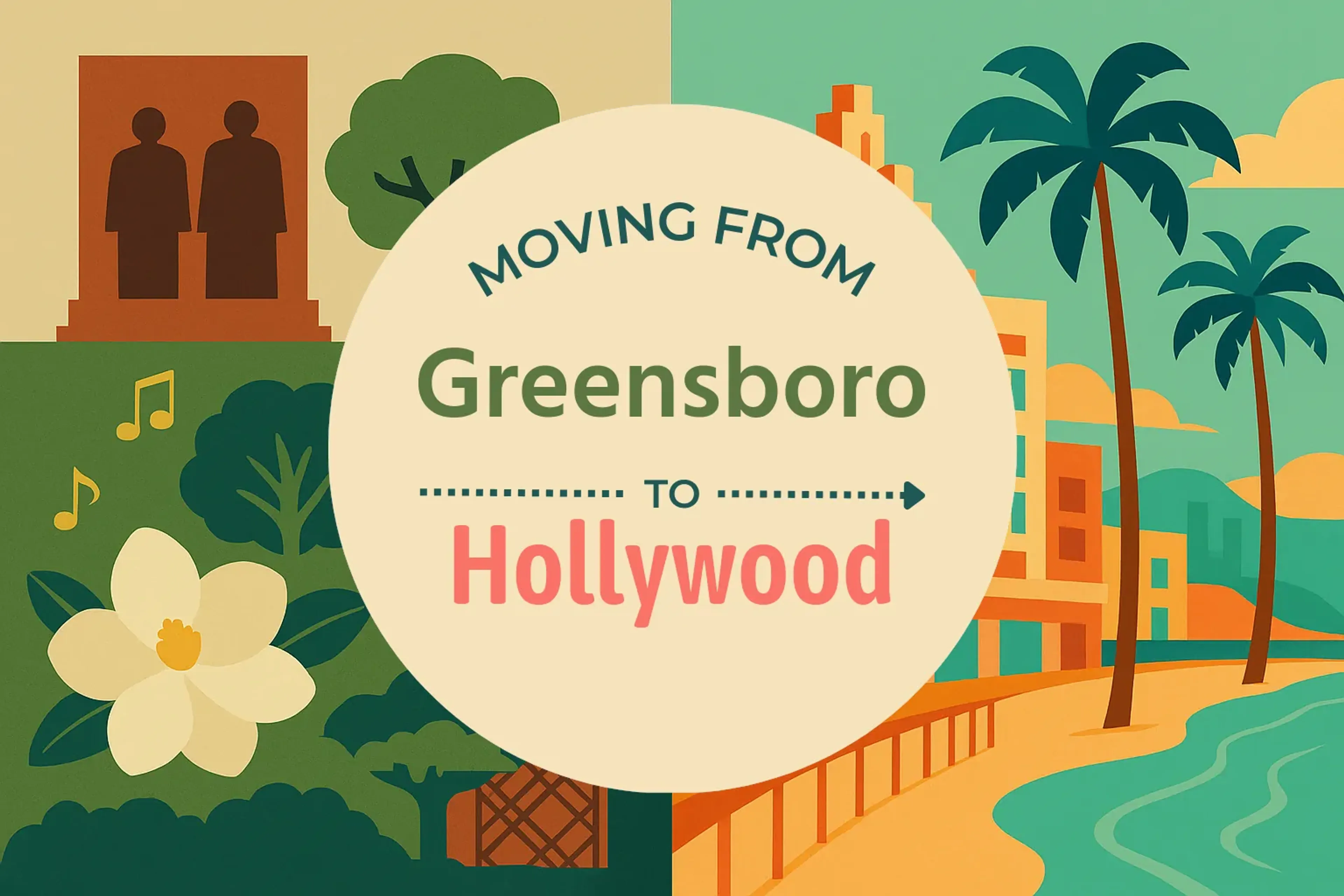 Side-by-side comparison of Greensboro to Hollywood moving companies