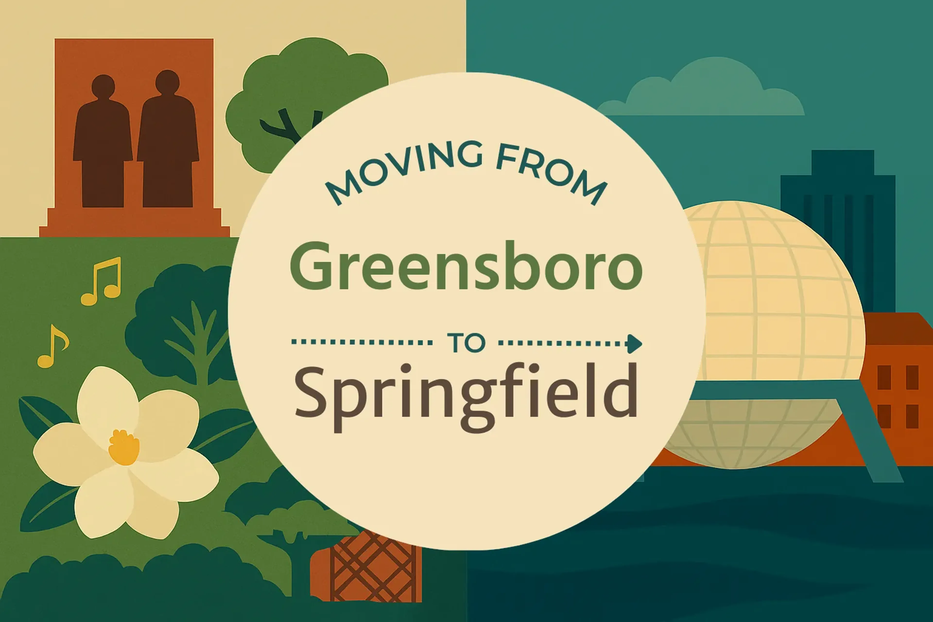 Side-by-side comparison of Greensboro to Springfield moving companies