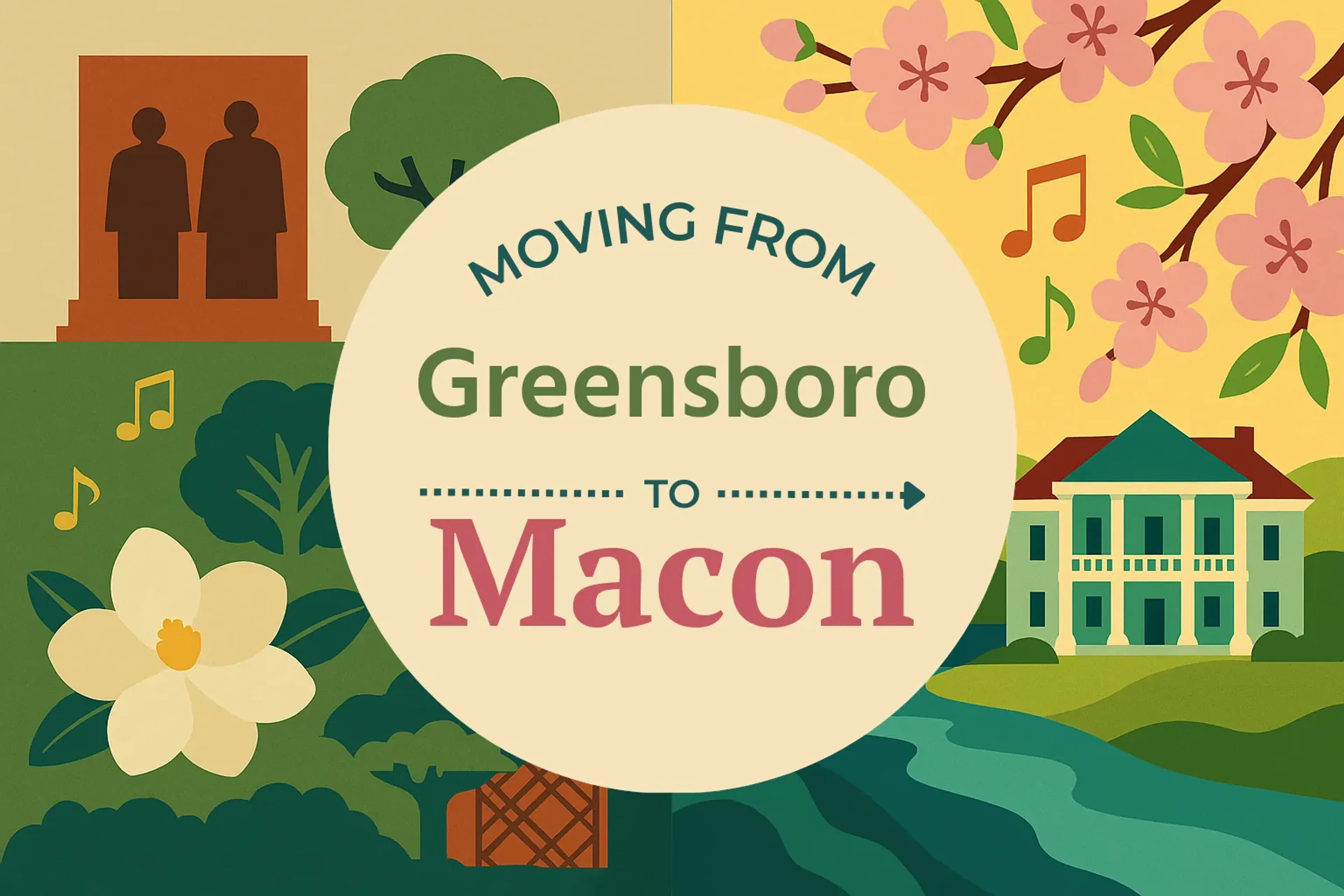 Side-by-side comparison of Greensboro to Macon moving companies