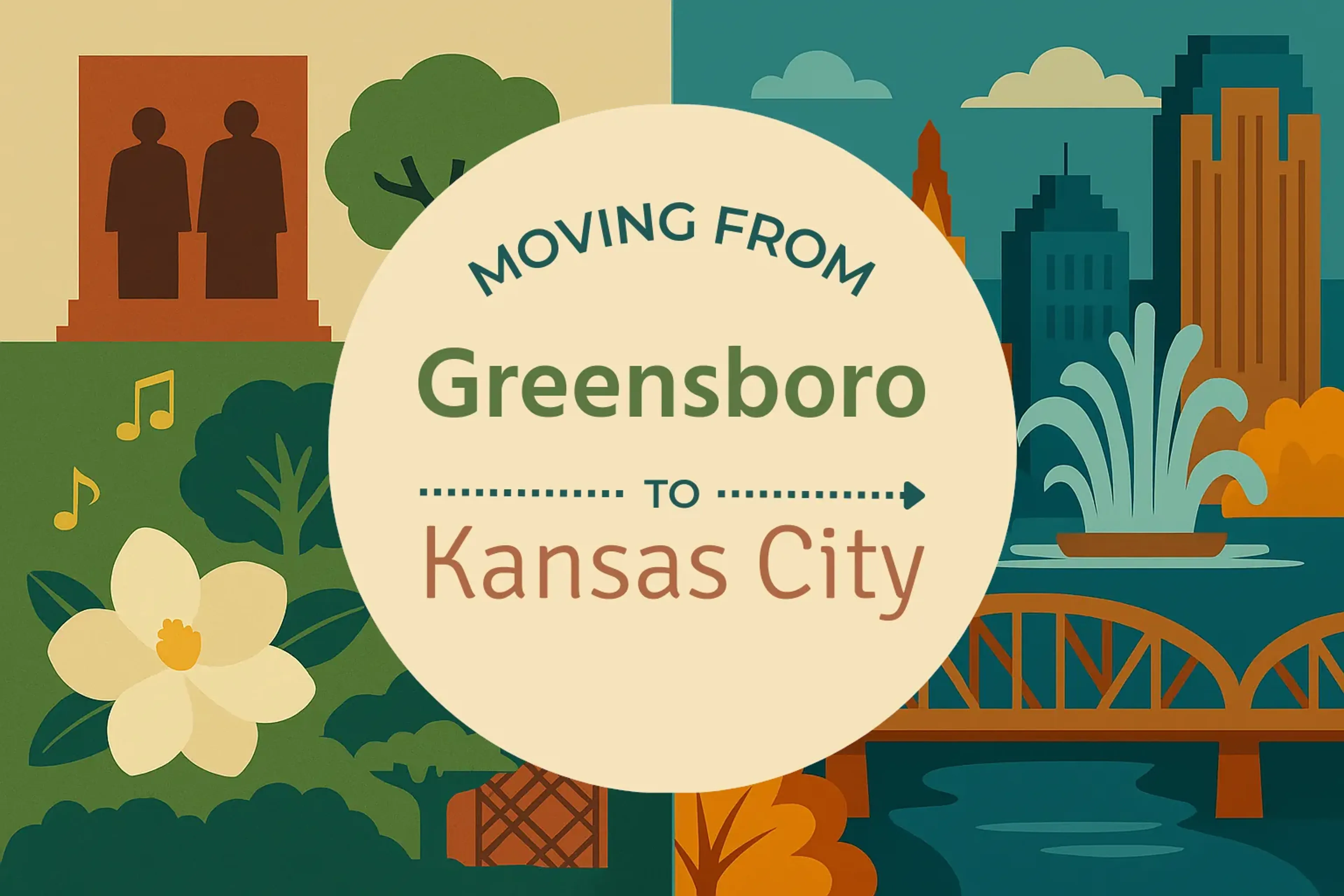 Side-by-side comparison of Greensboro to Kansas City moving companies