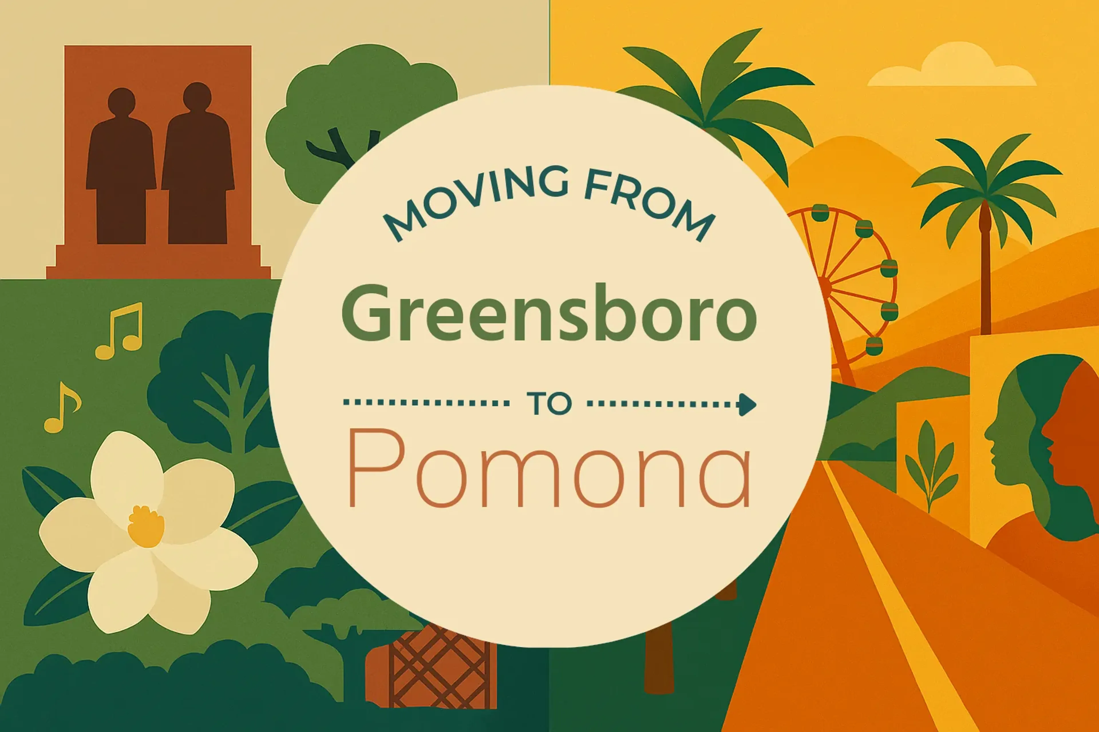 Side-by-side comparison of Greensboro to Pomona moving companies