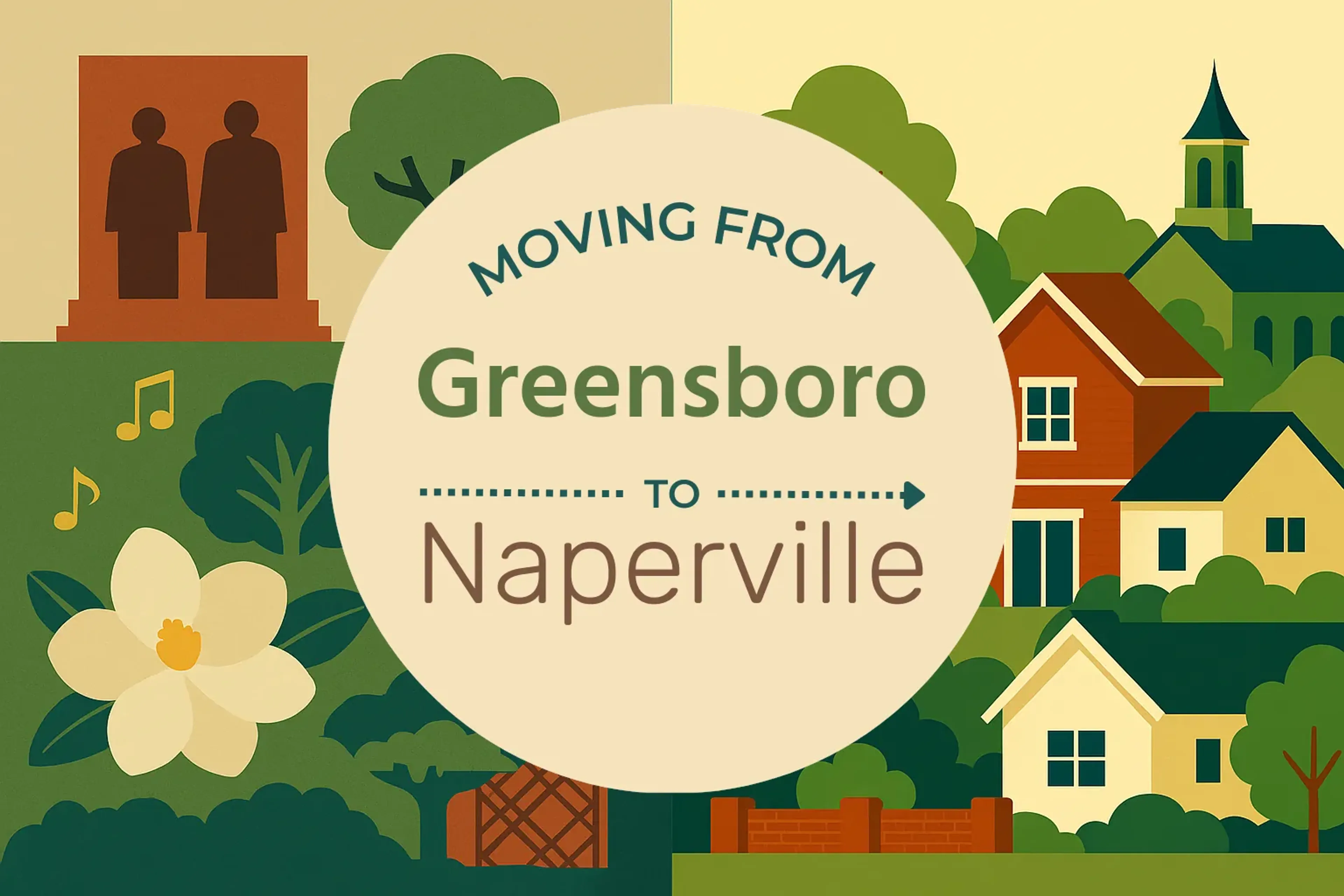 Side-by-side comparison of Greensboro to Naperville moving companies