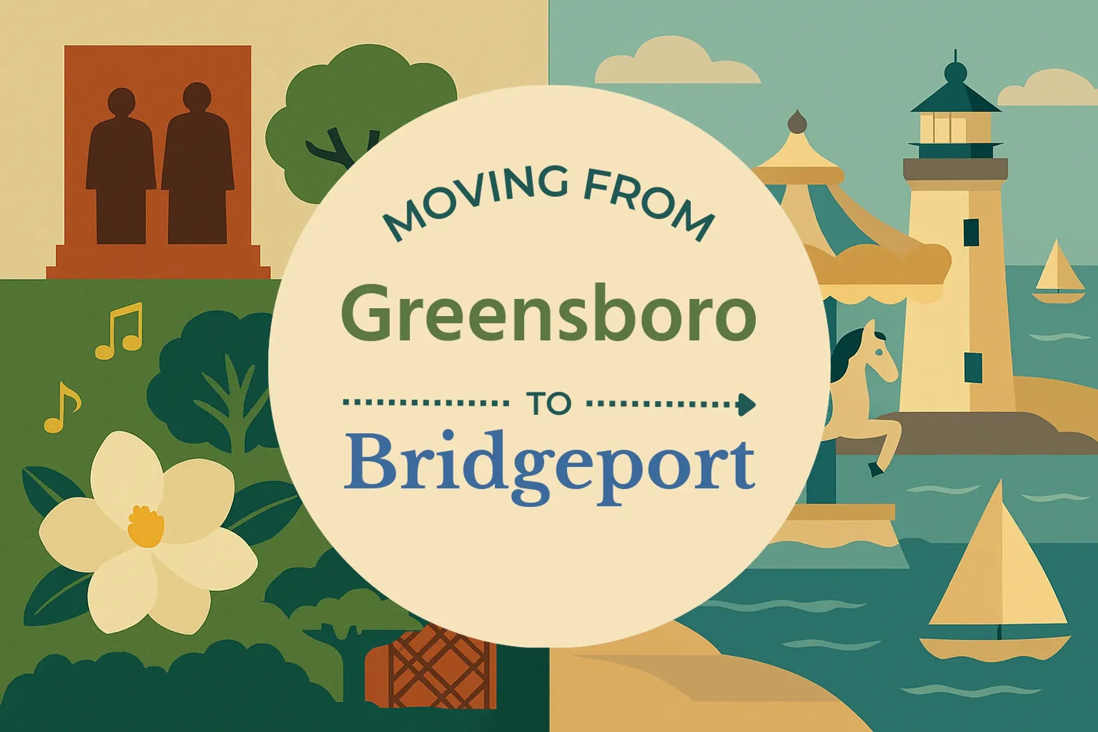 Side-by-side comparison of Greensboro to Bridgeport moving companies