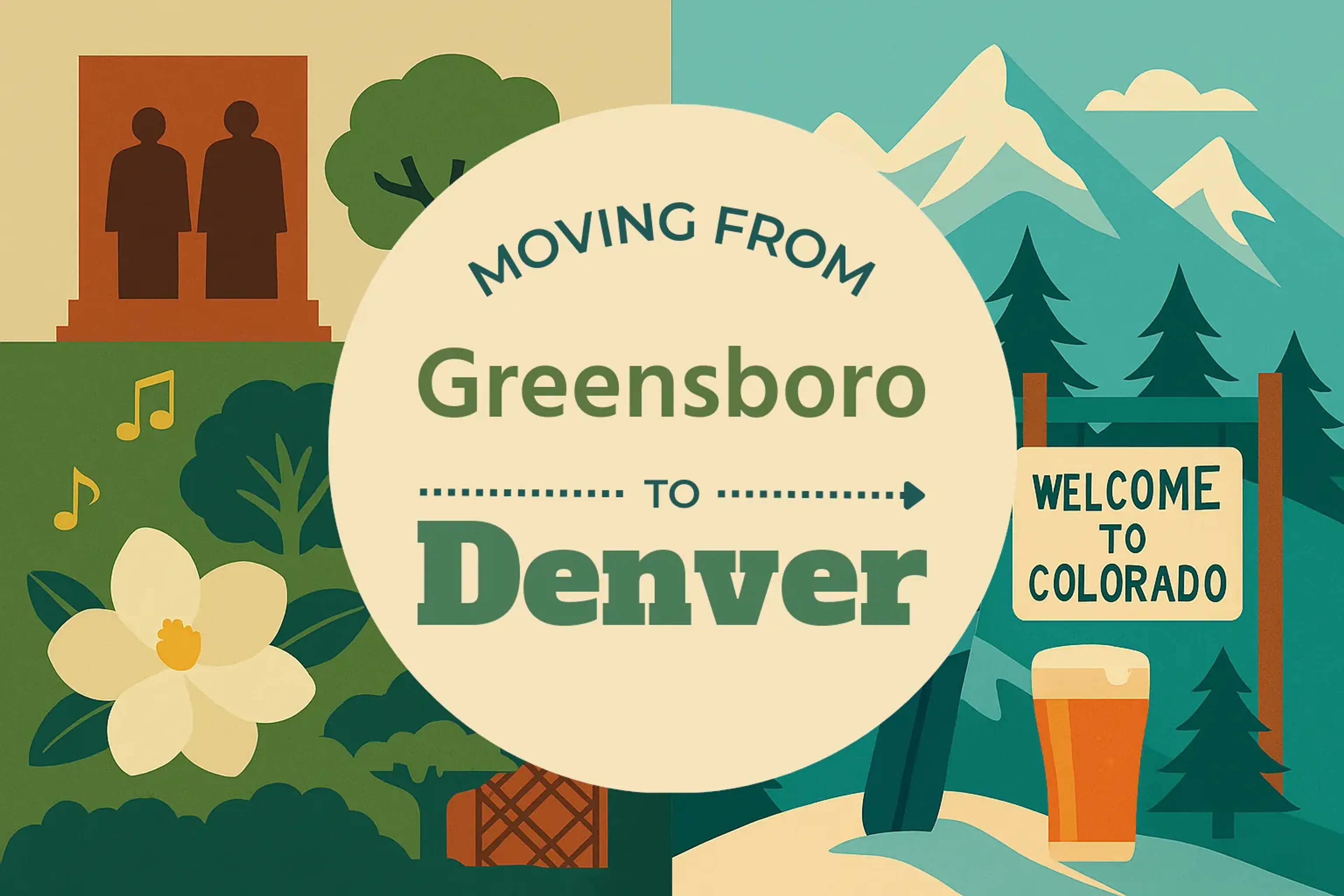 Side-by-side comparison of Greensboro to Denver moving companies