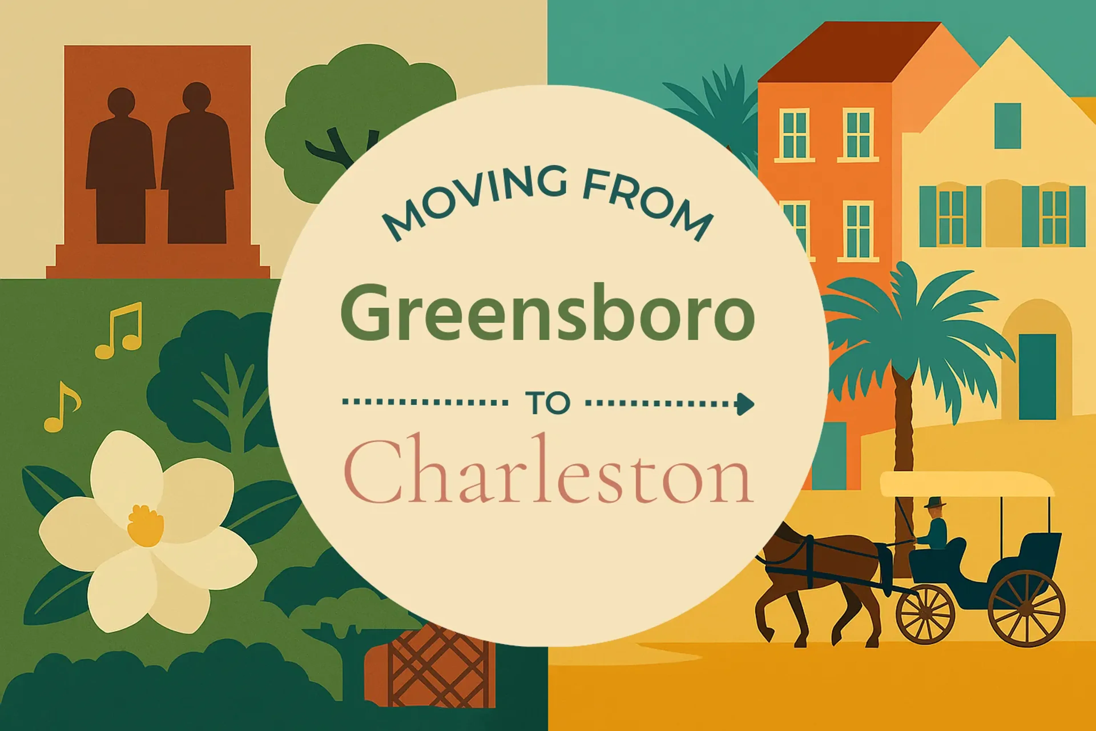 Side-by-side comparison of Greensboro to Charleston moving companies