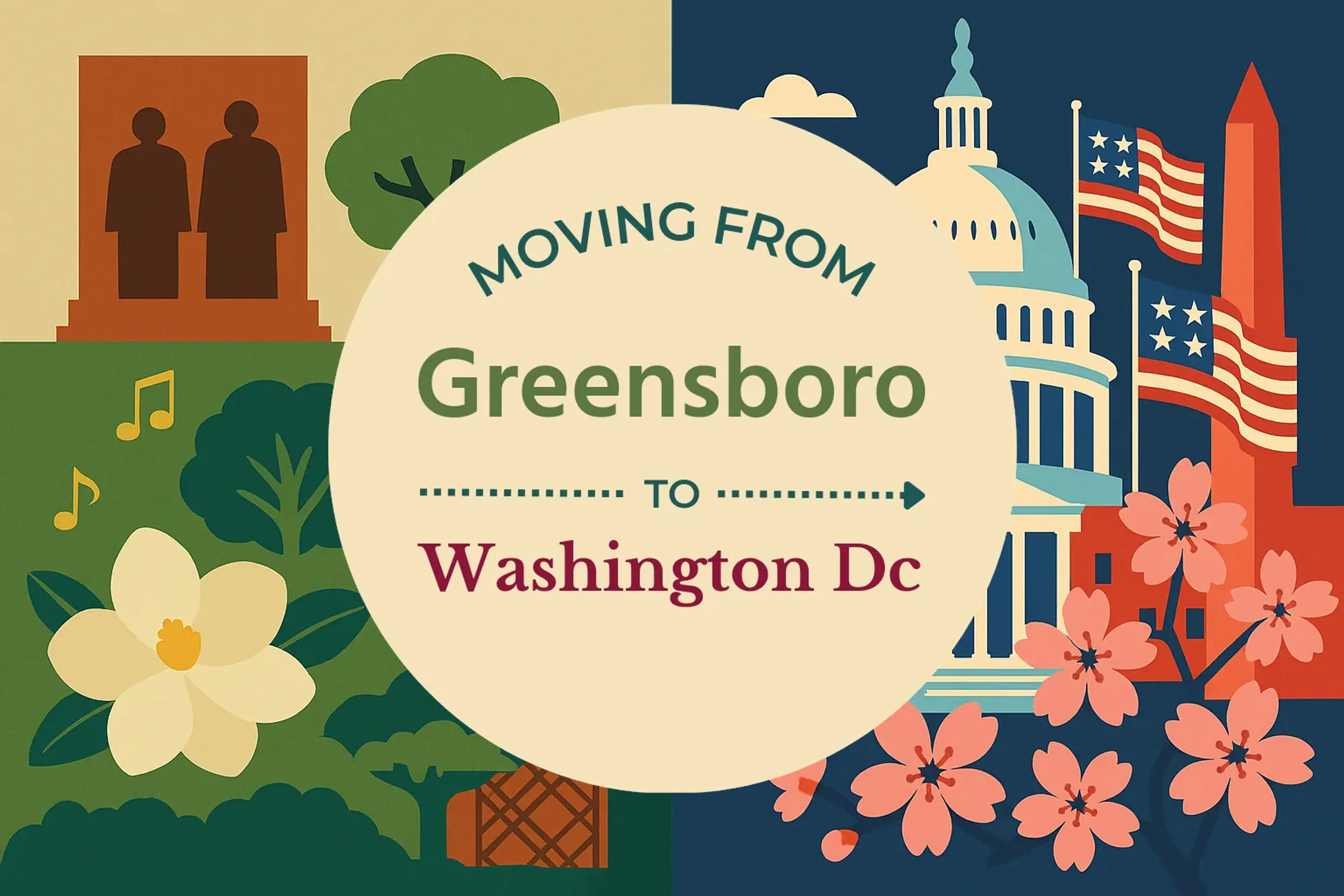 Side-by-side comparison of Greensboro to Washington DC moving companies