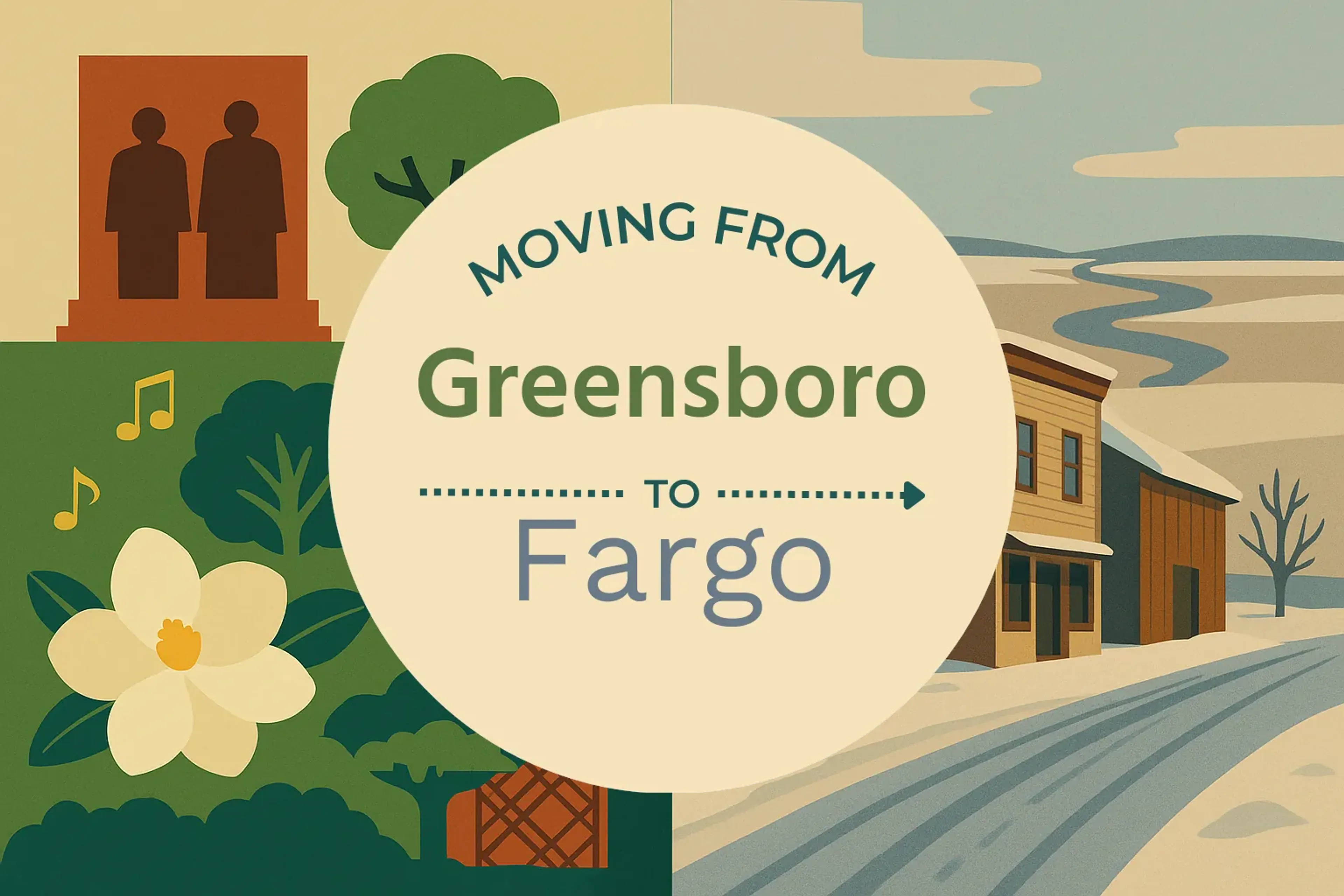 Side-by-side comparison of Greensboro to Fargo moving companies
