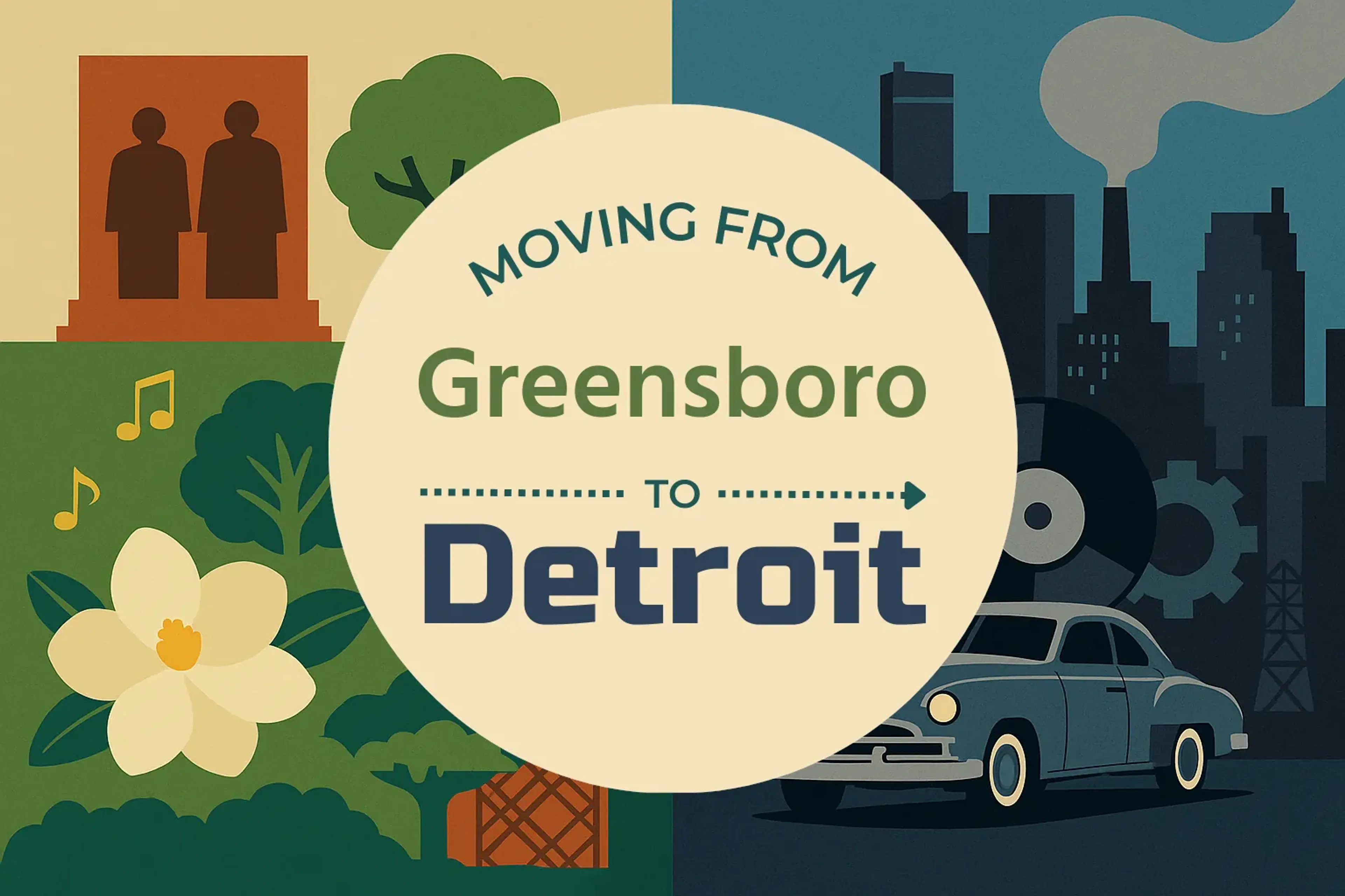Side-by-side comparison of Greensboro to Detroit moving companies