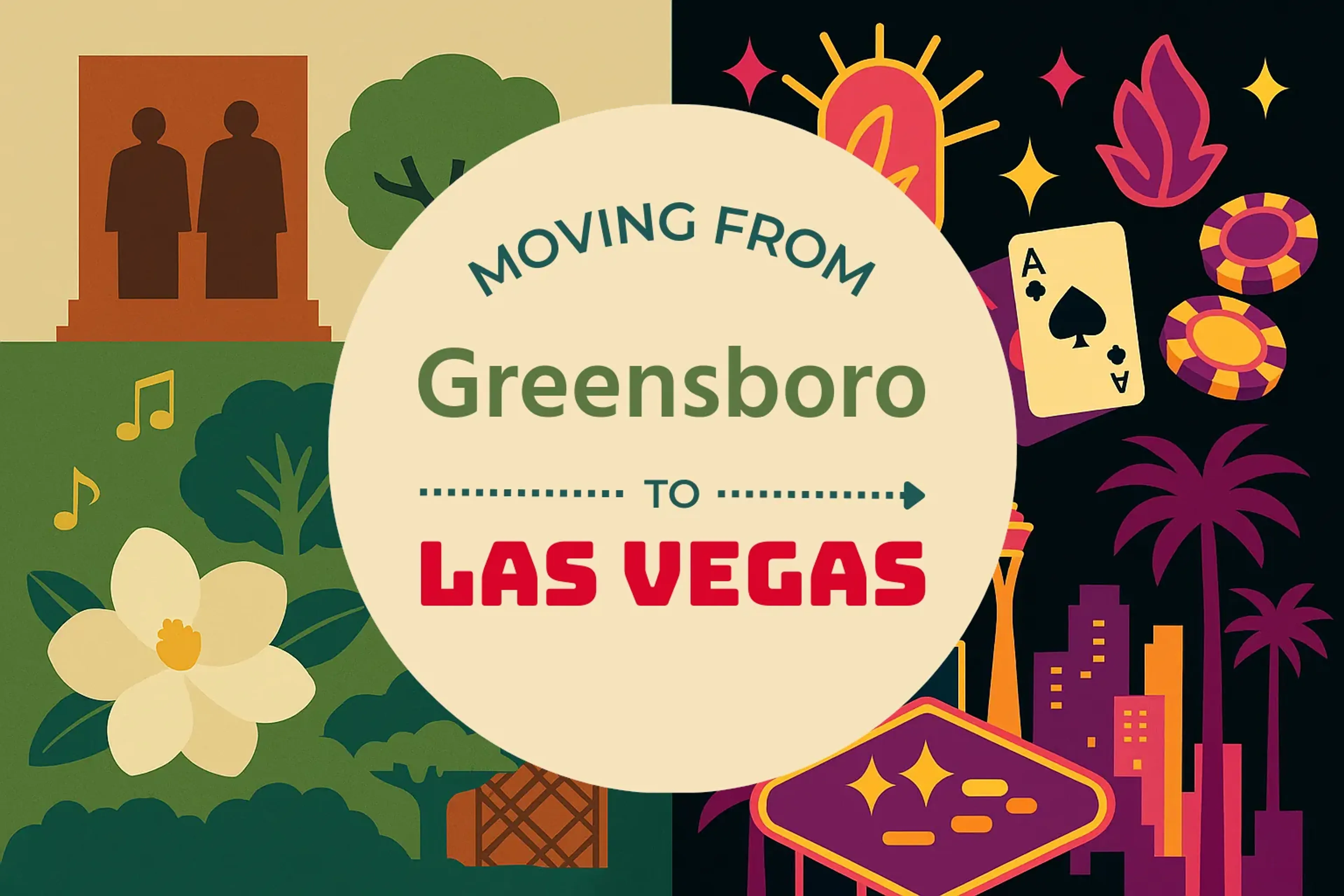 Side-by-side comparison of Greensboro to Las Vegas moving companies