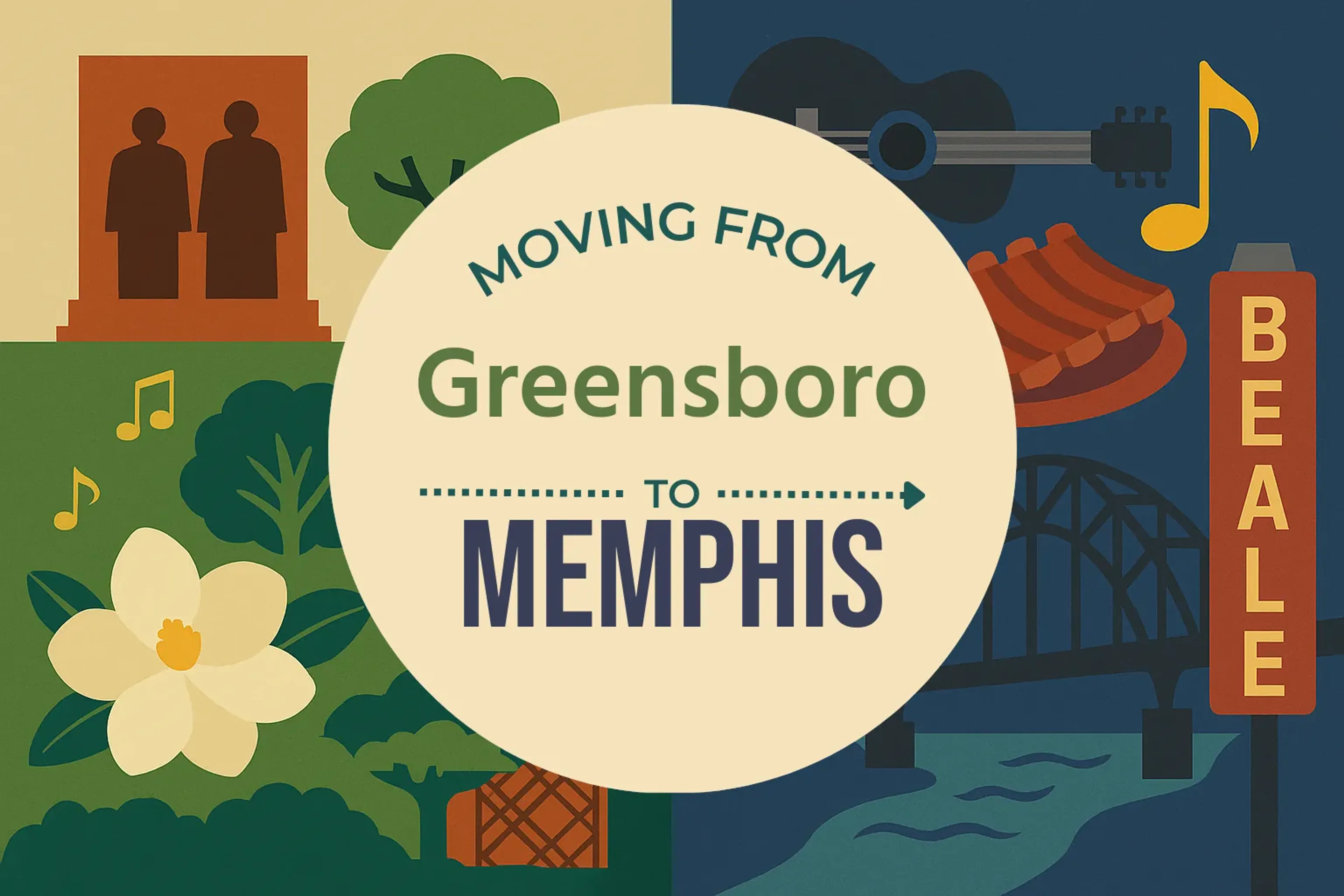 Side-by-side comparison of Greensboro to Memphis moving companies