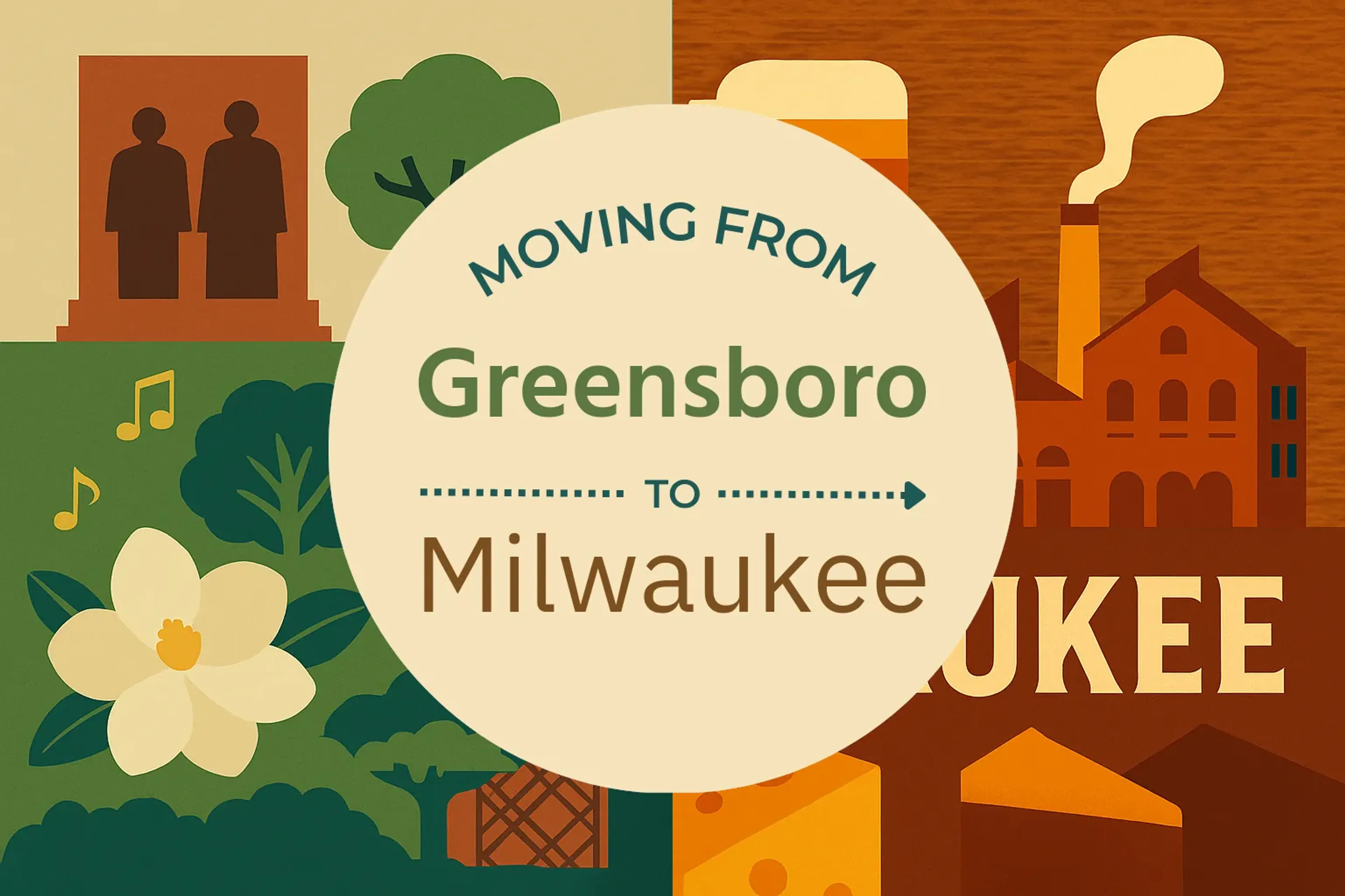 Side-by-side comparison of Greensboro to Milwaukee moving companies