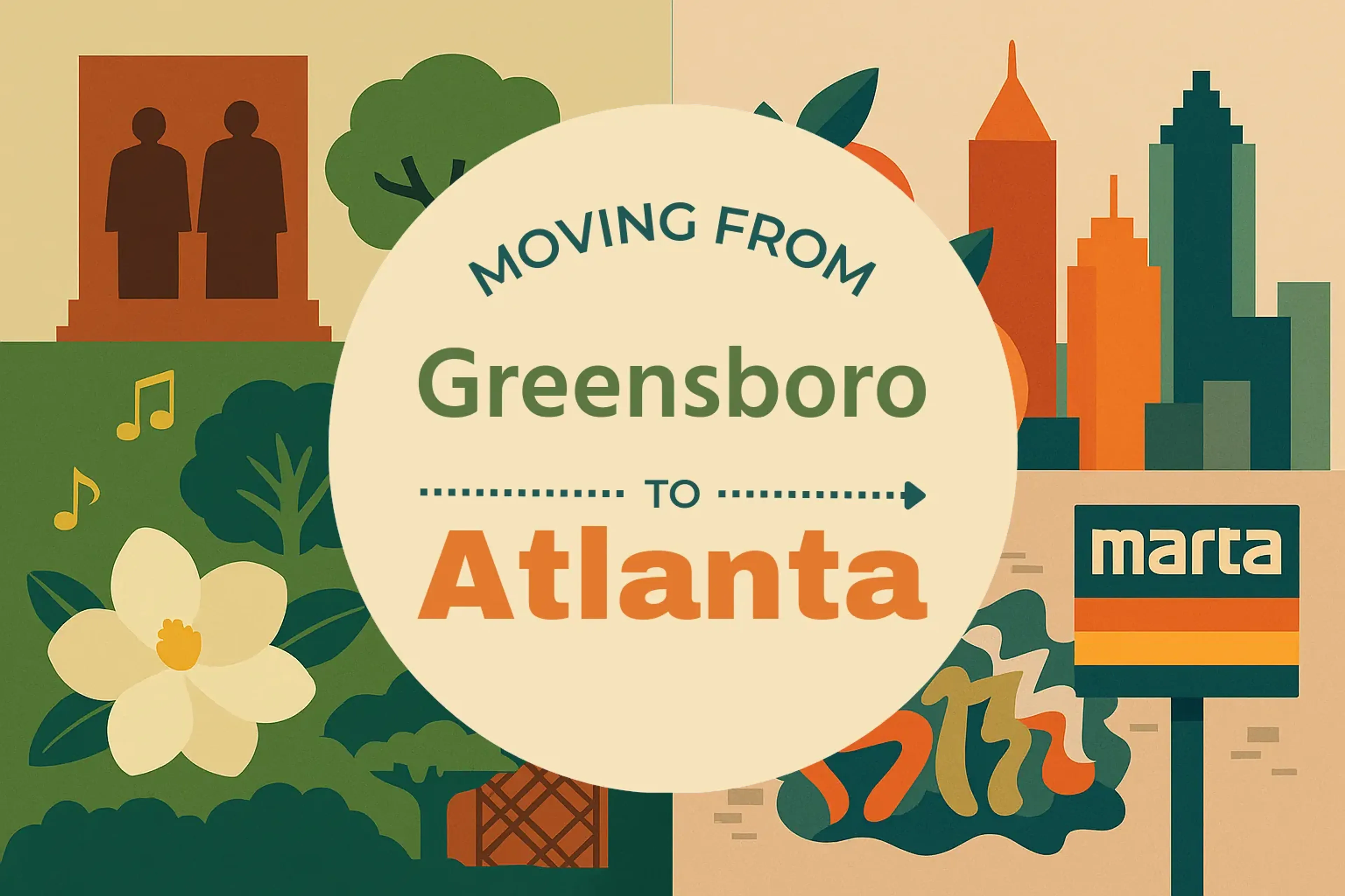 Side-by-side comparison of Greensboro to Atlanta moving companies