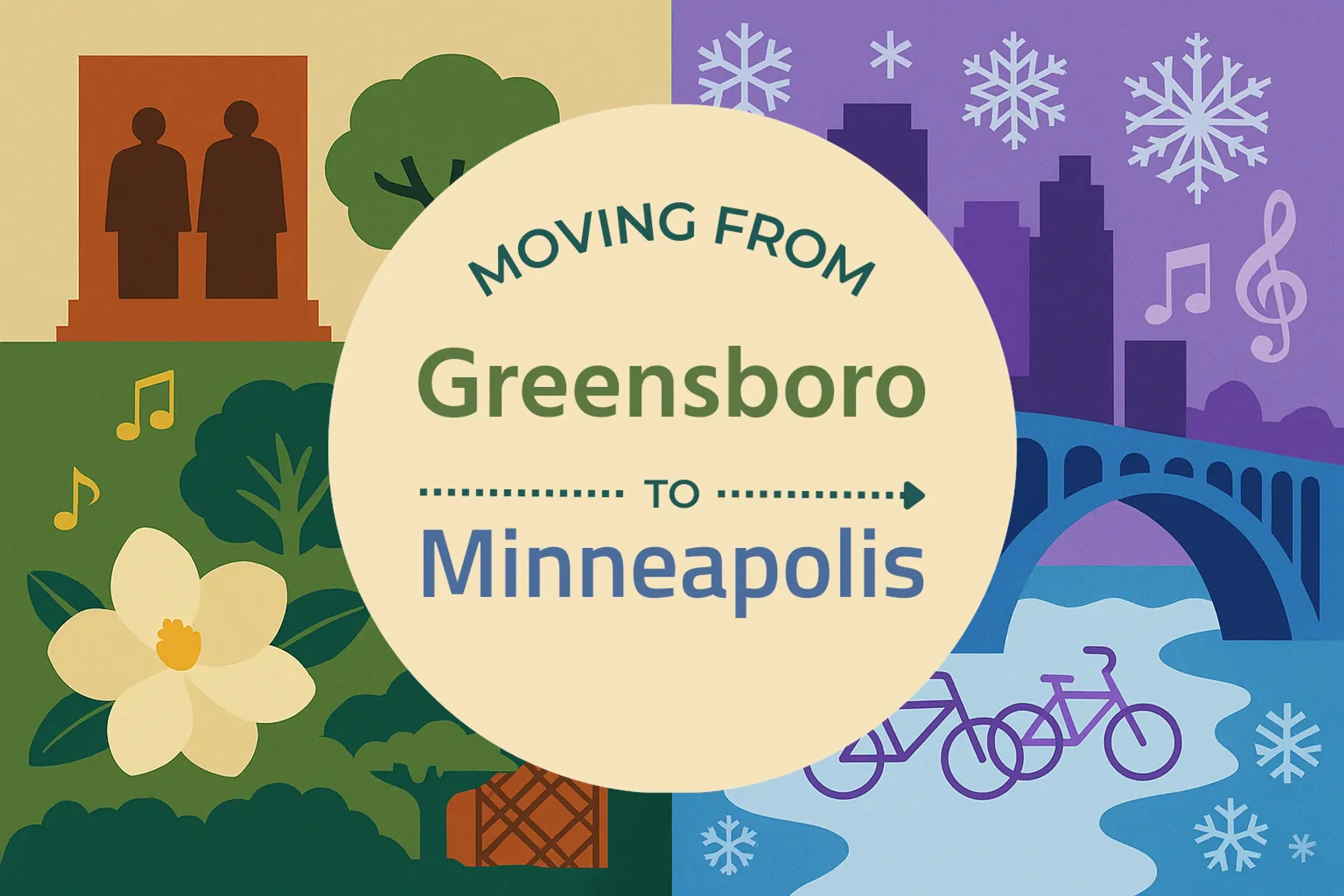 Side-by-side comparison of Greensboro to Minneapolis moving companies